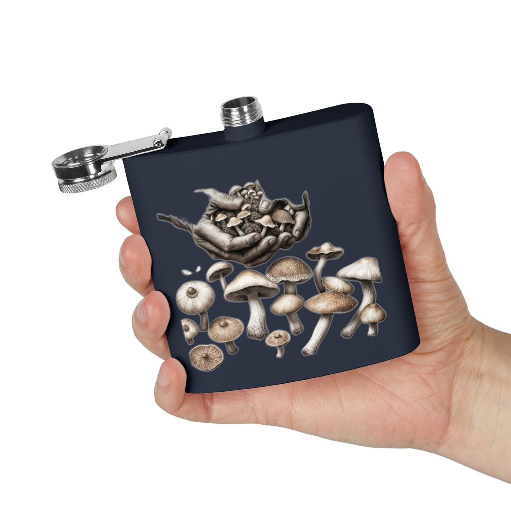 Hands of the Harvest Flask – Hold the Magic of Nature Stainless Steel Flask, 6oz