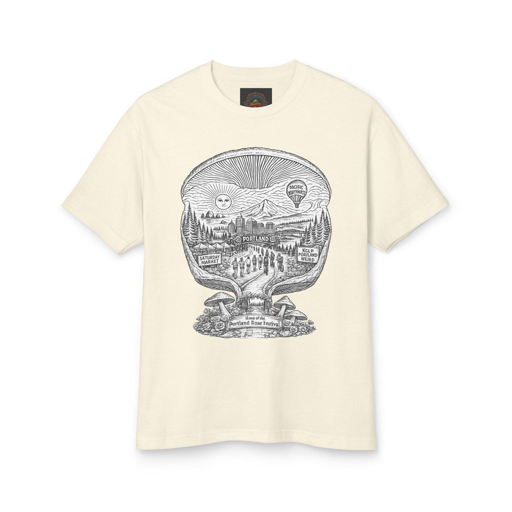 Portland Mushrooms Graphic Tee — Vintage Outdoor Nature T-Shirt