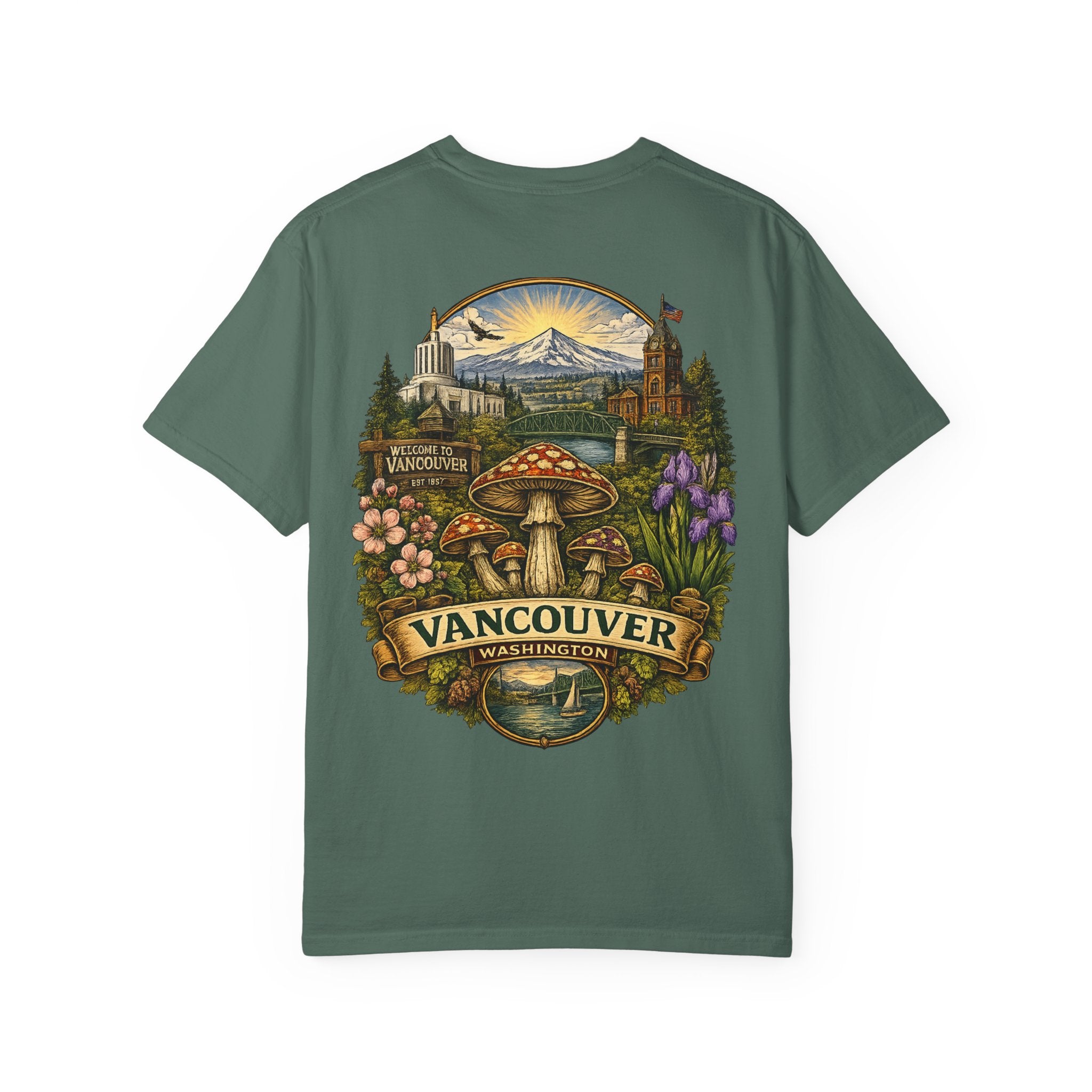 City: Lake Oswego Mushroom T-Shirt — Vintage Nature & Psychedelic Fungi Design