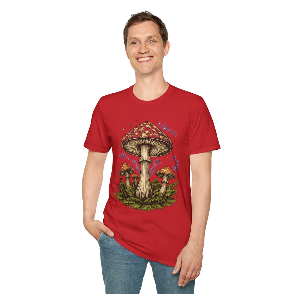 City: Portland Mushroom Magic T-Shirt — Vintage Red Toadstool Illustration