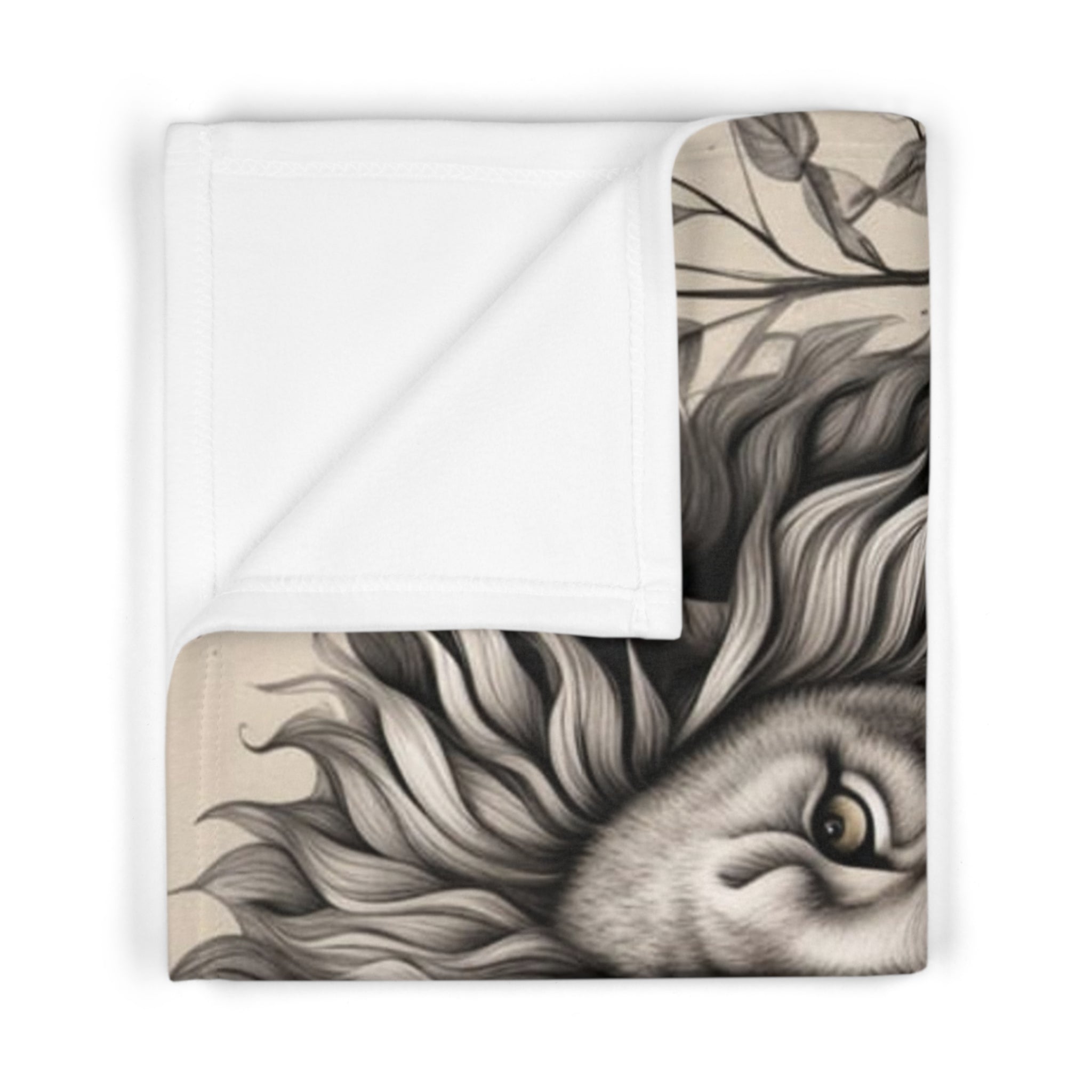 Lion Forest Baby Blanket — Soft Fleece Nursery Throw