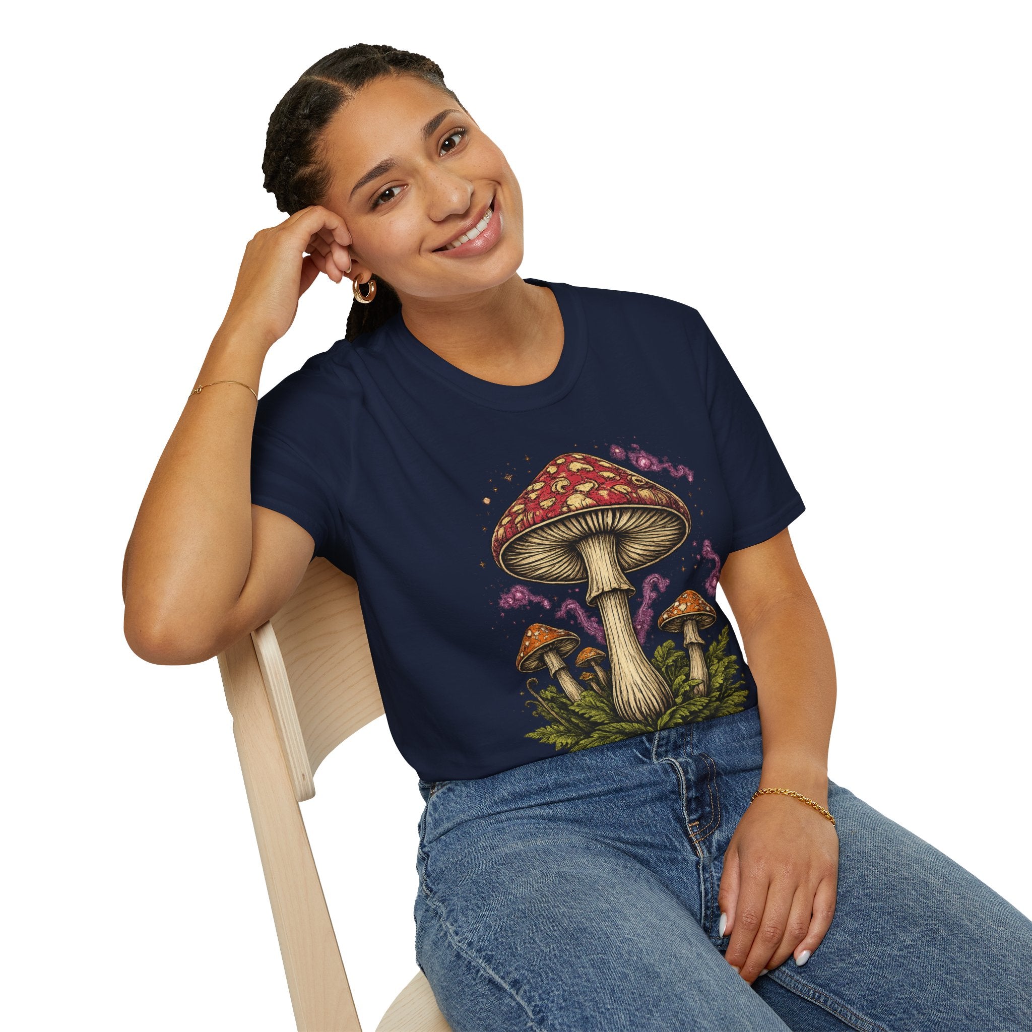 City: Portland Mushroom Magic T-Shirt — Vintage Red Toadstool Illustration