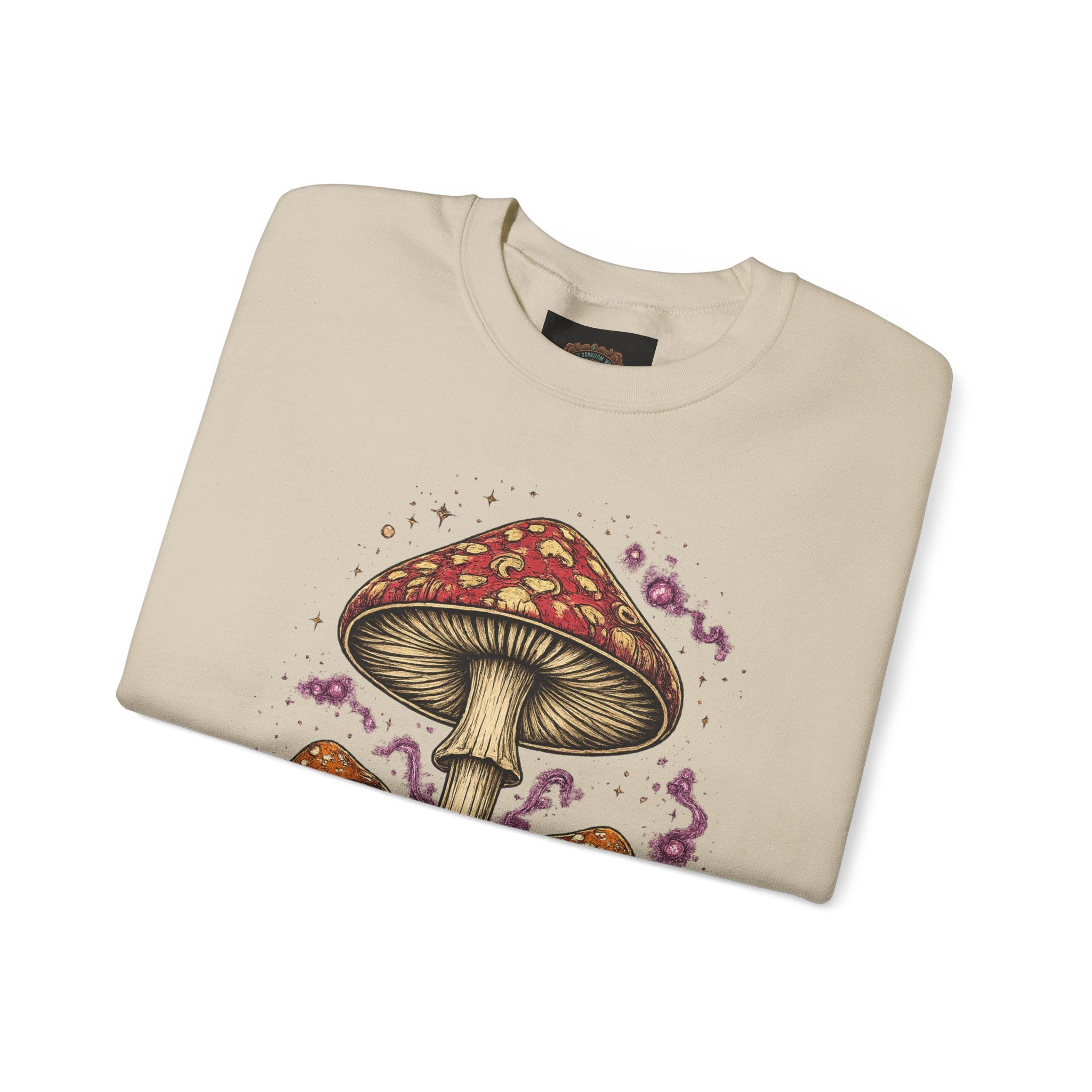 City:  Vancouver Crewneck Sweatshirt — Scenic Pacific Northwest Fungi Design