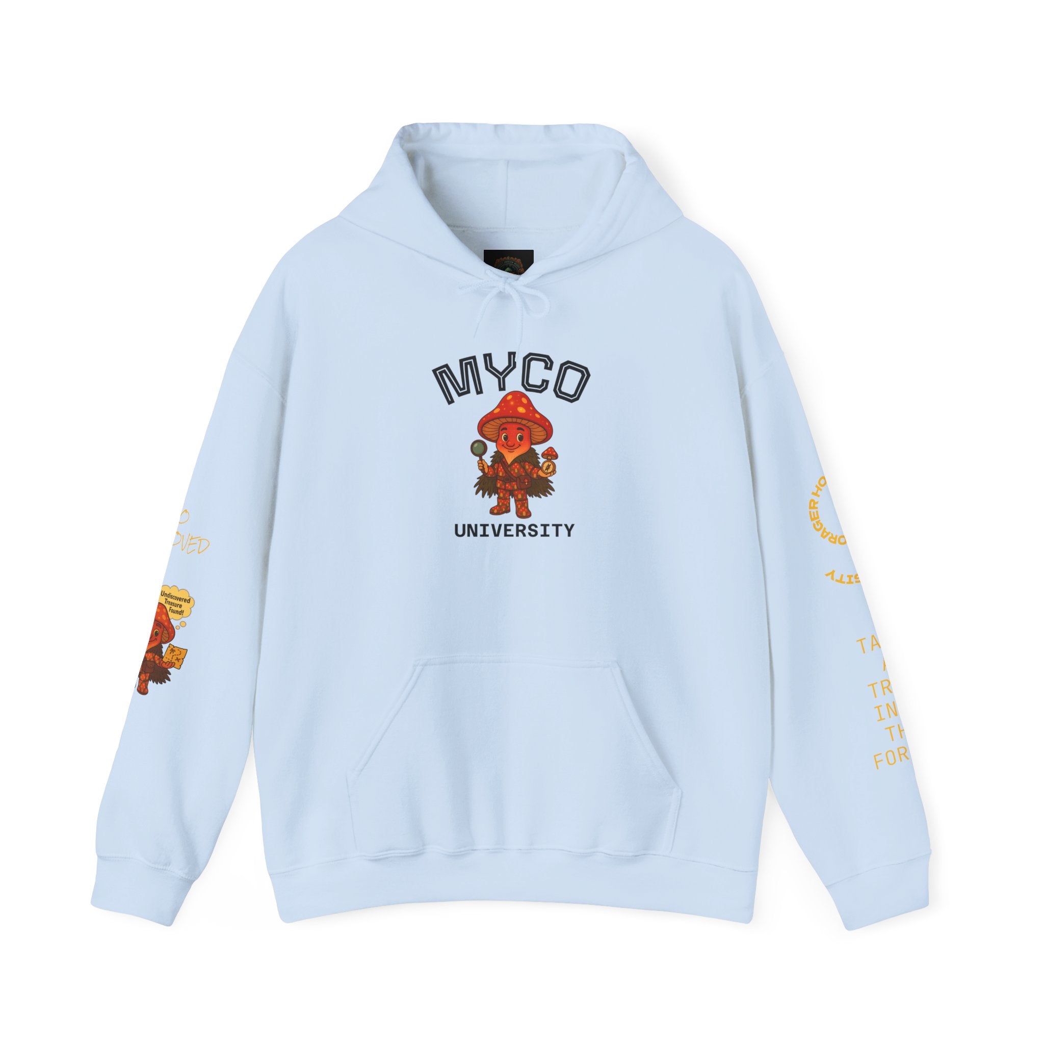 Myco University Lion & Mushroom Hoodie — Psychedelic Lion Graphic Pullover