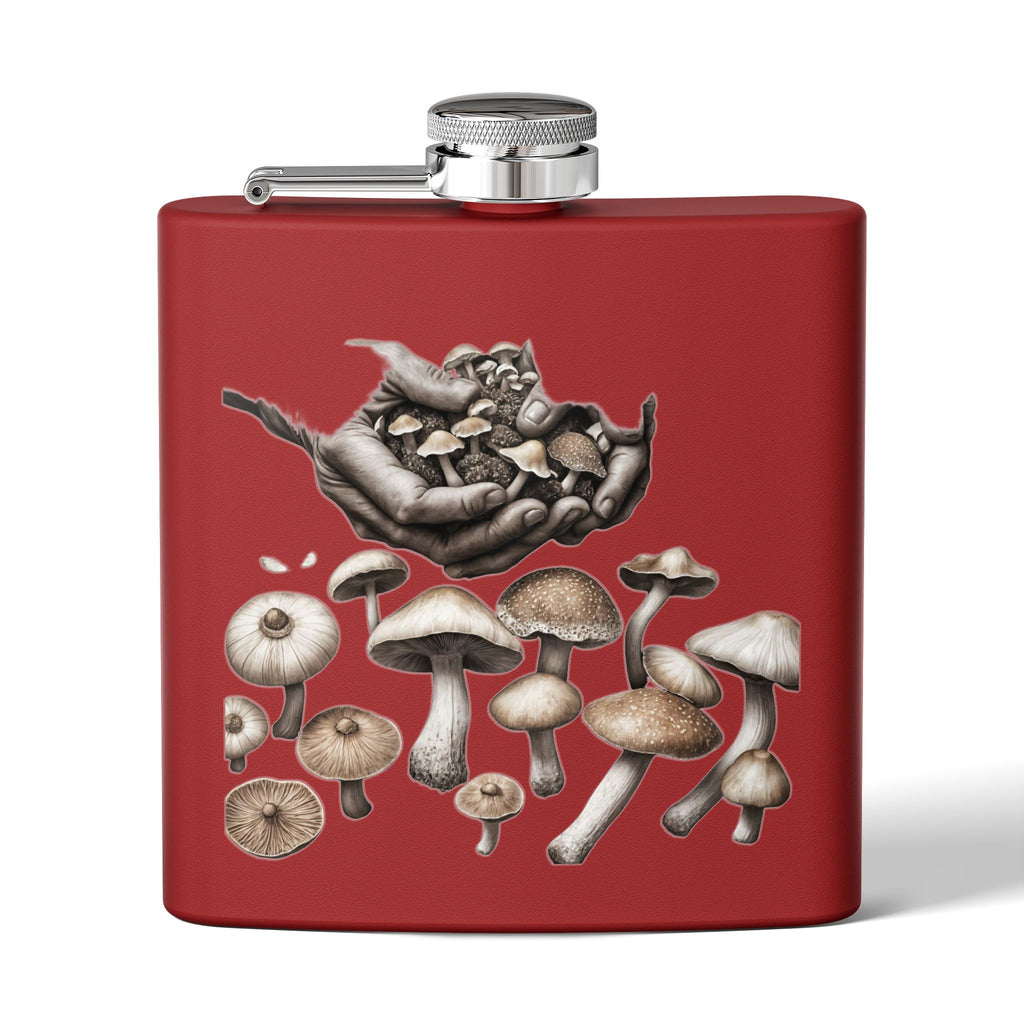 Hands of the Harvest Flask – Hold the Magic of Nature Stainless Steel Flask, 6oz