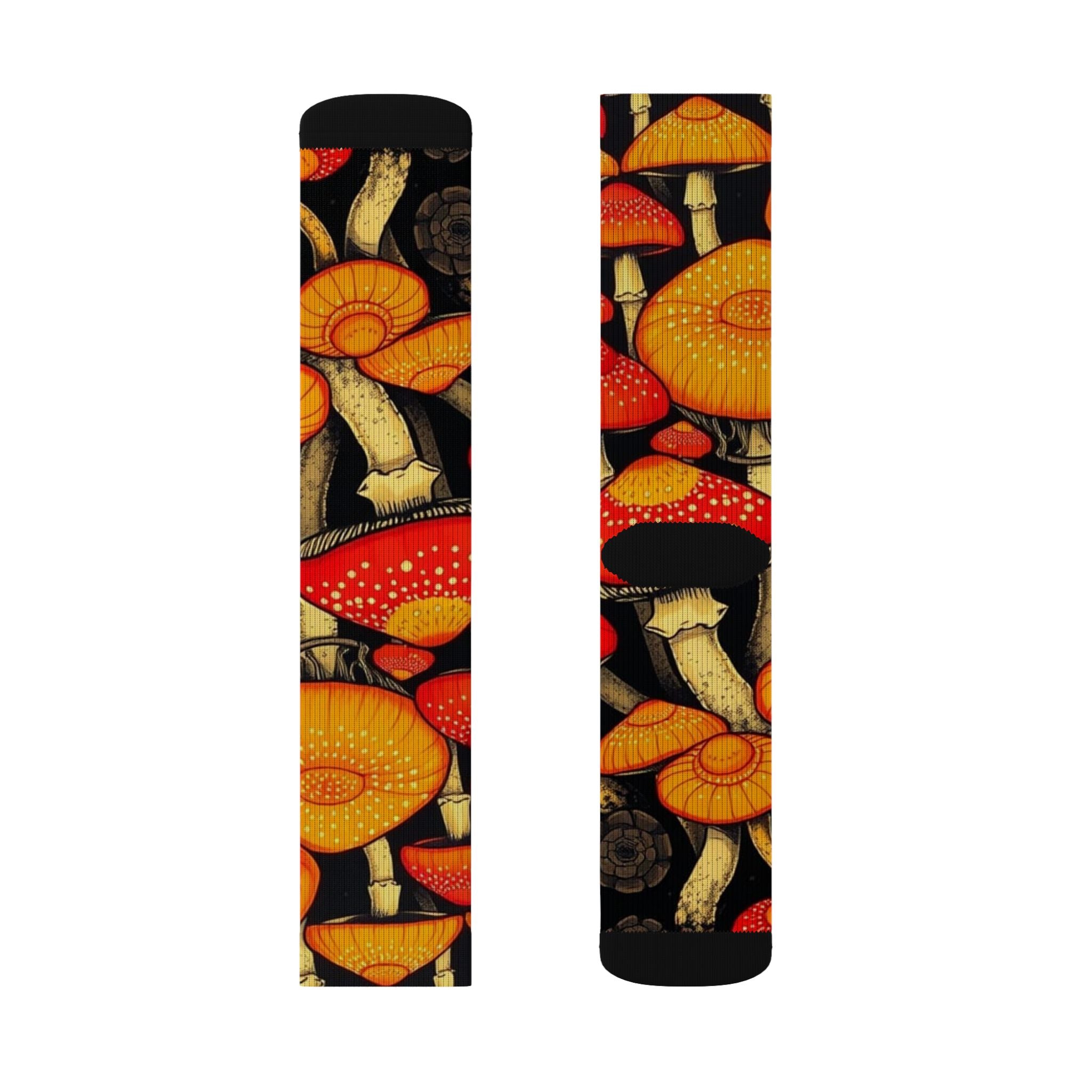 Whimsical Mushroom Socks, Colorful Patterned Socks, Gifts for Nature Lovers, Cozy Everyday Wear, Trendy Sock Collection