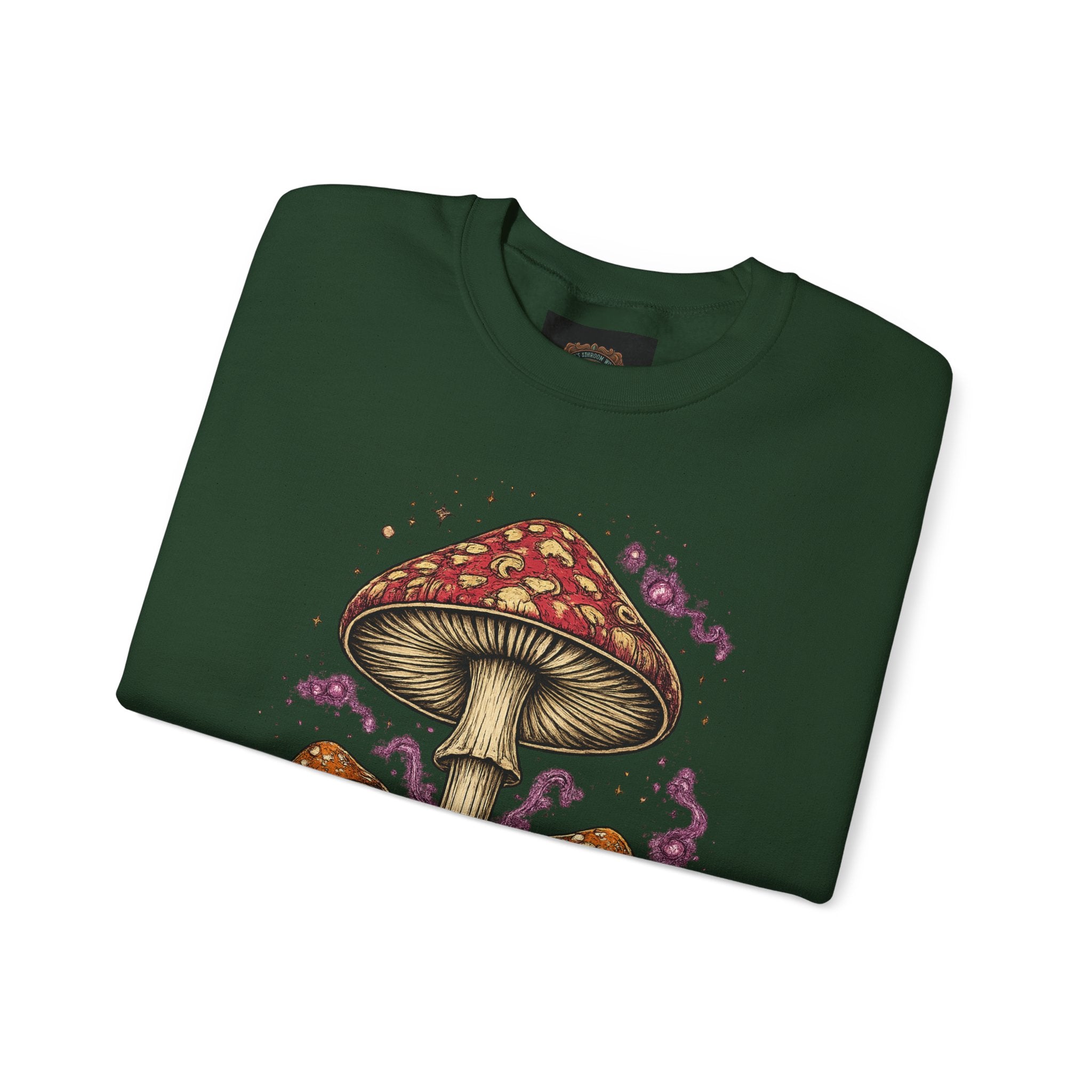 City:  Vancouver Crewneck Sweatshirt — Scenic Pacific Northwest Fungi Design