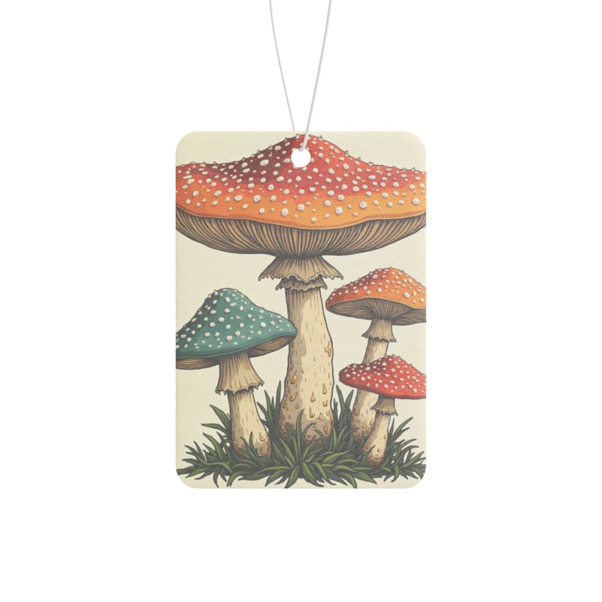 Mushroom Grove Car Air Freshener — Vintage Toadstool Scented Ornament