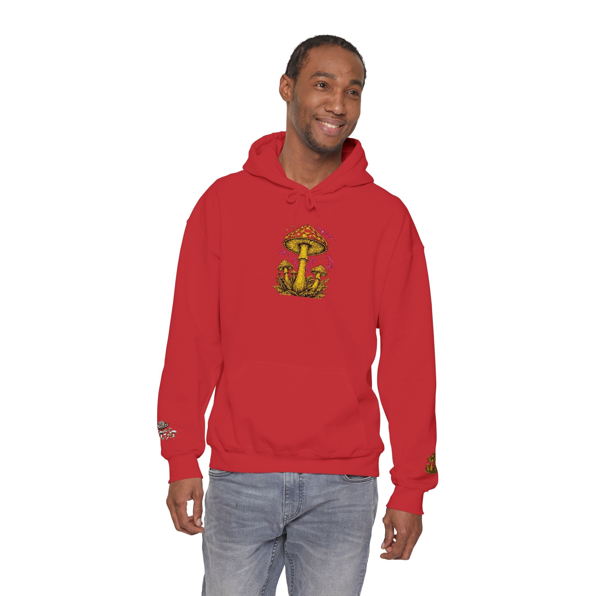 Mushroom Grove Hoodie – Whimsical Autumn Forest Mushroom Sweatshirt