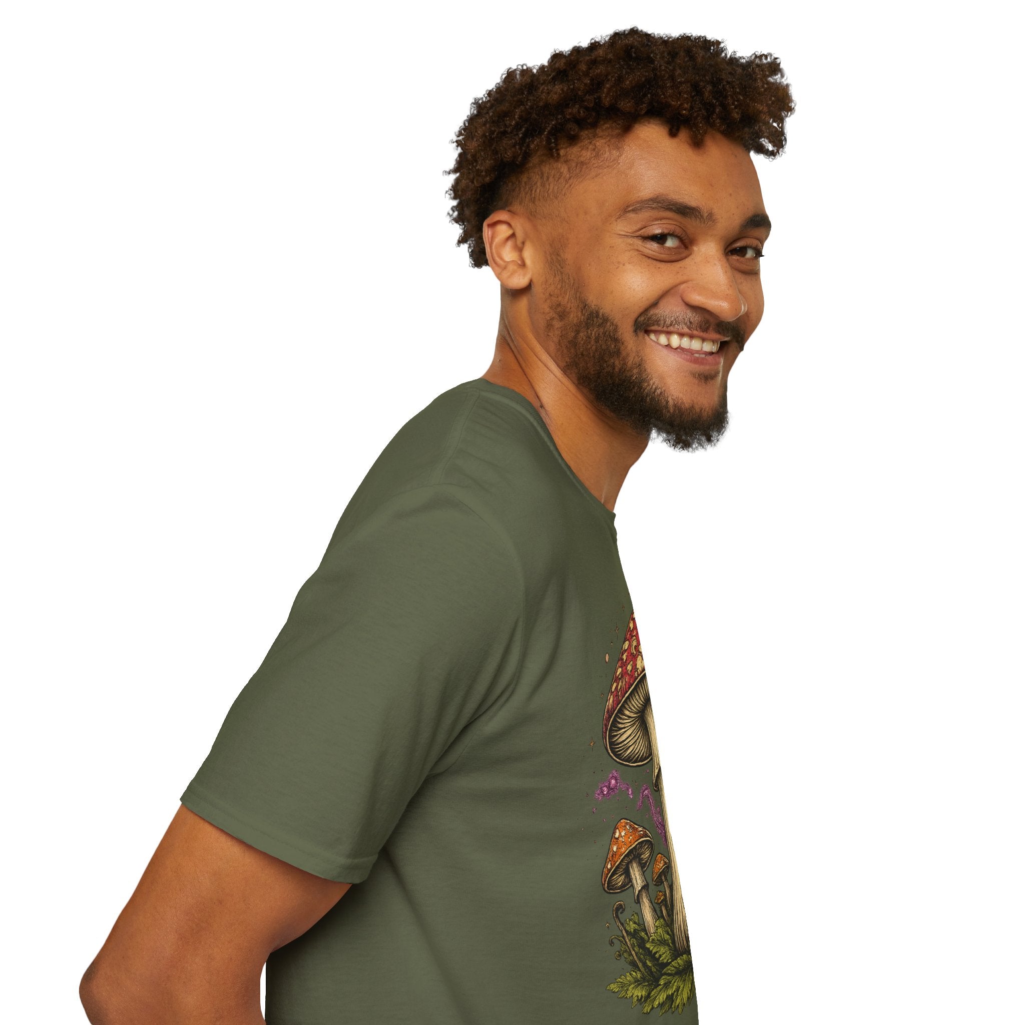 City: Gresham Psychedelic Mushroom Graphic T-Shirt — Red Amanita Illustration