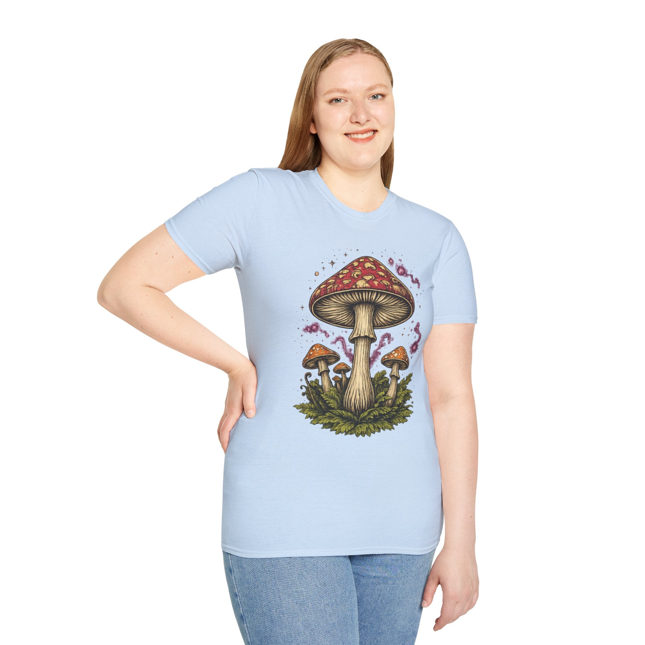 City: Gresham Psychedelic Mushroom Graphic T-Shirt — Red Amanita Illustration