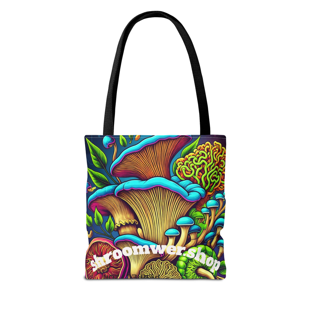 Bag: Mushroom Art Tote Bag – Psychedelic Fungi All-Over Print Eco Tote