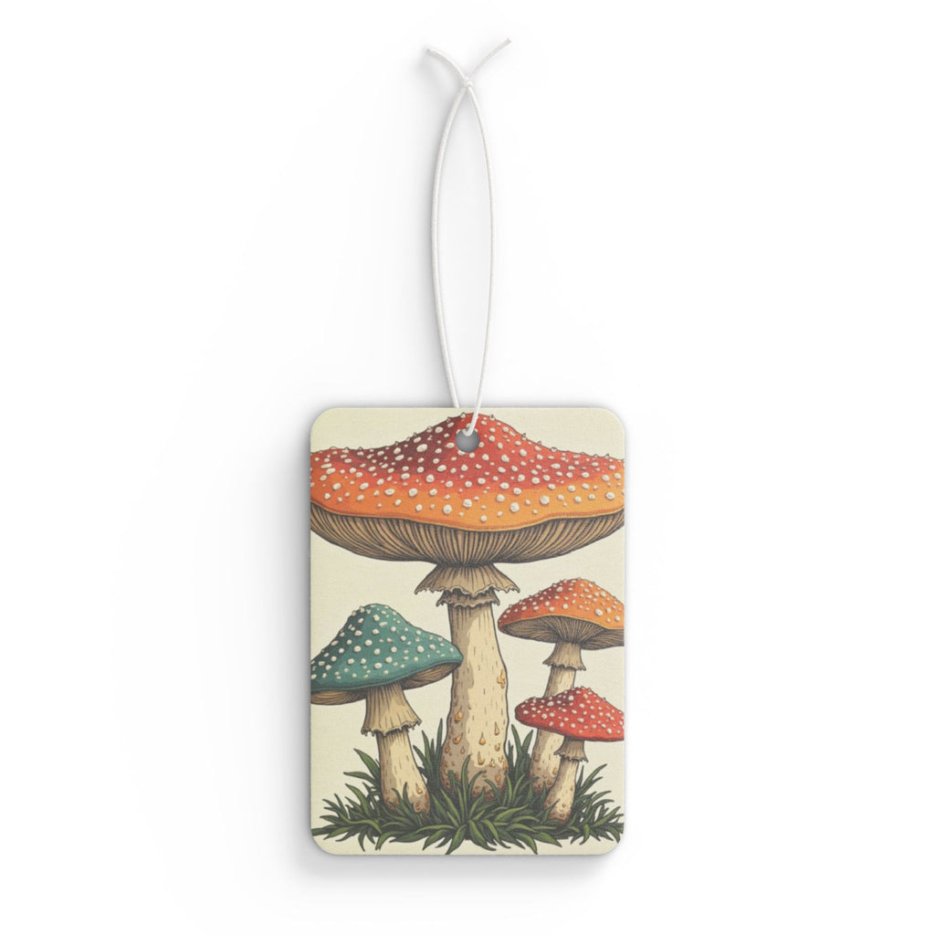 Mushroom Grove Car Air Freshener — Vintage Toadstool Scented Ornament