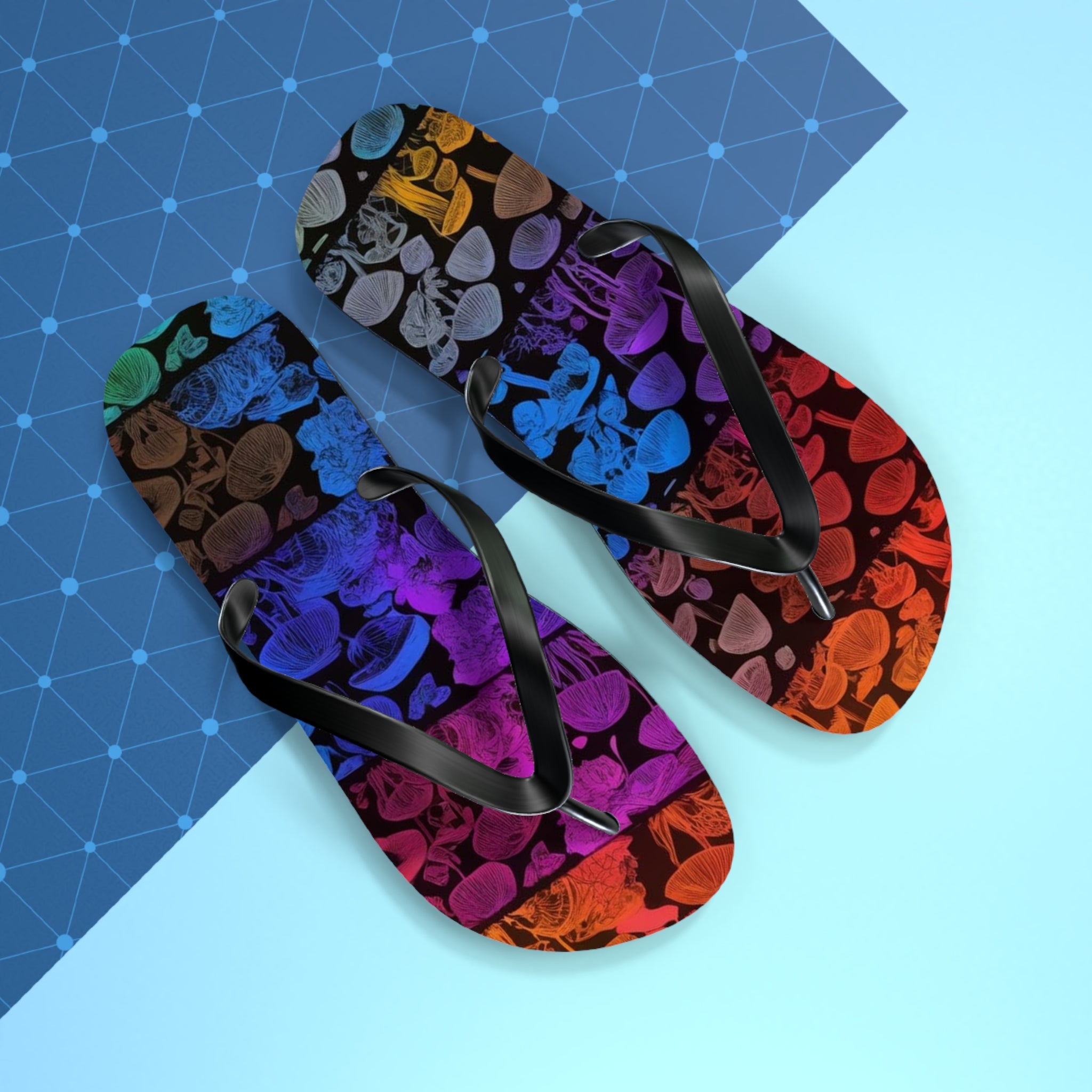 Jellyfish Rainbow Flip Flops — Colorful Beach Sandals