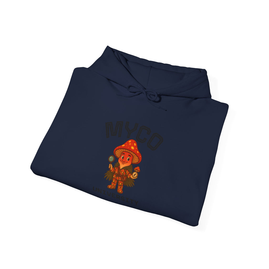 Myco University Lion & Mushroom Hoodie — Psychedelic Lion Graphic Pullover