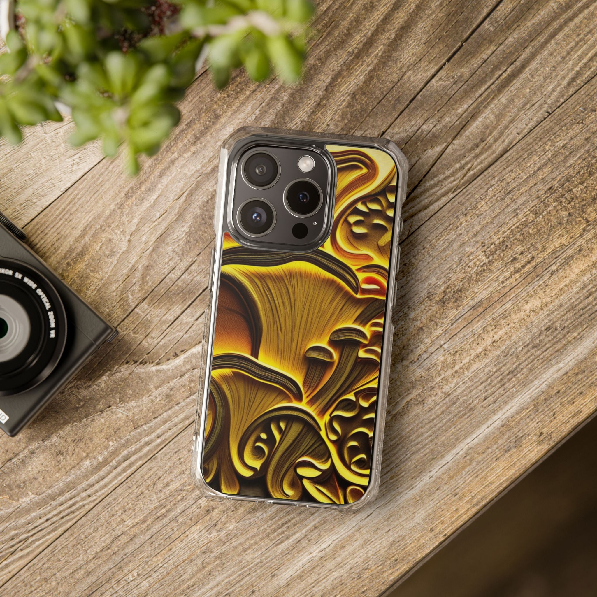 Golden Fungi Phone Case – Forest Glow Edition