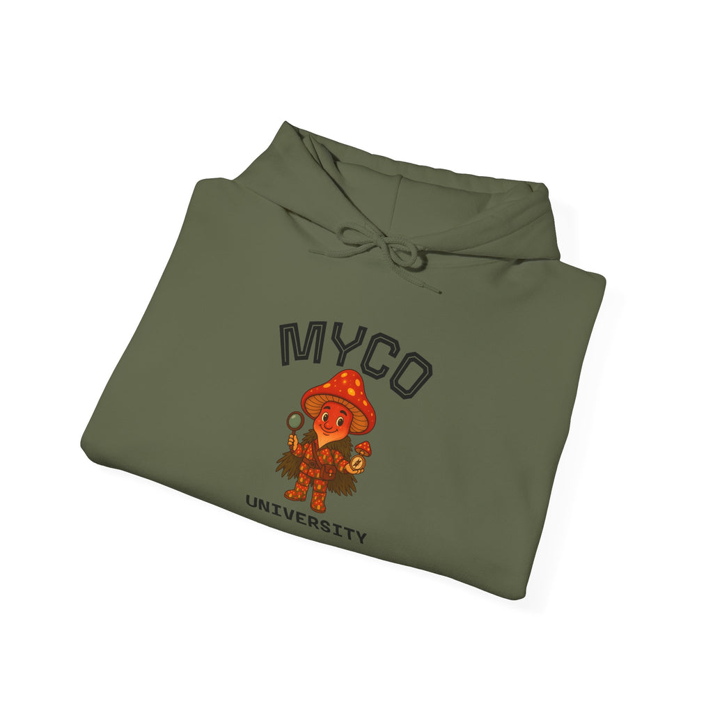Myco University Lion & Mushroom Hoodie — Psychedelic Lion Graphic Pullover