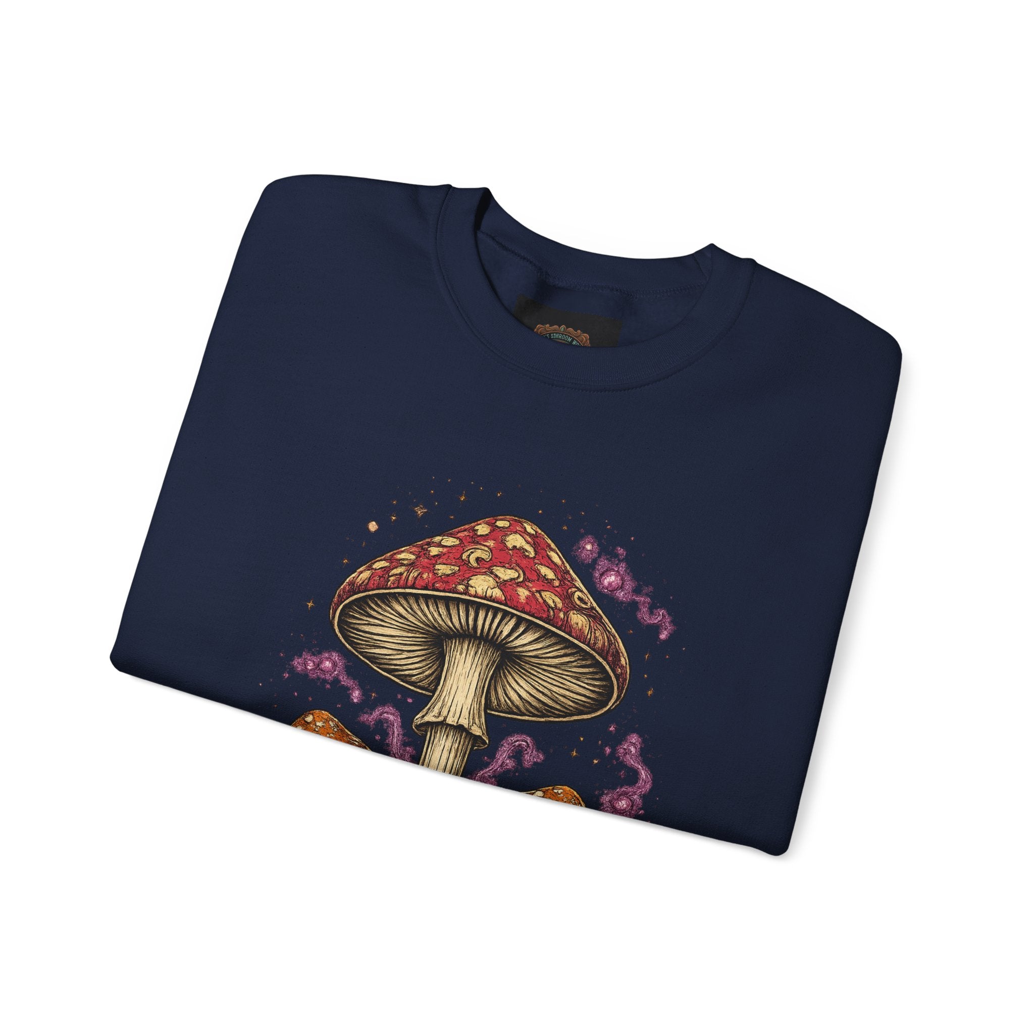 City: Portland Mushroom Crewneck Sweatshirt Vintage Psychedelic Fungi Graphic