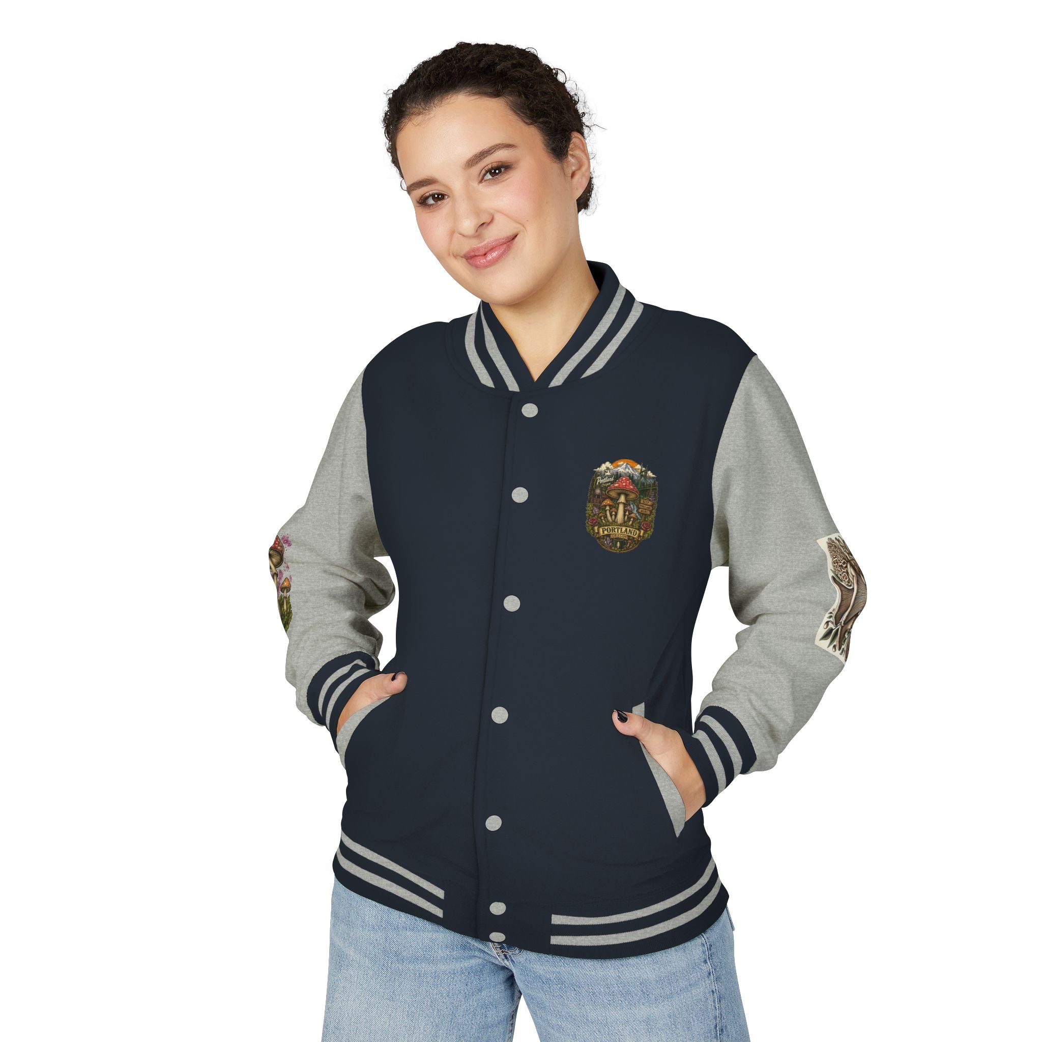 Portland Mushroom Patch Letterman Jacket