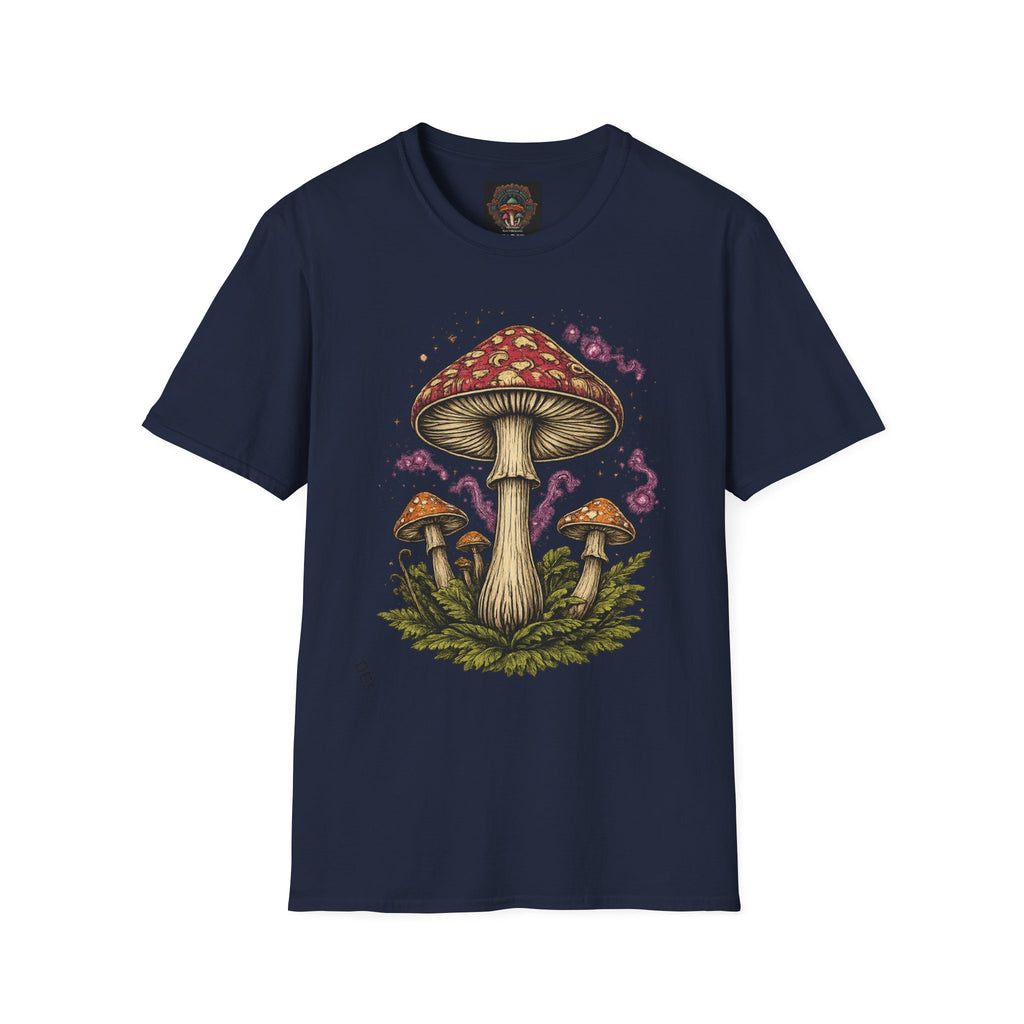 City: Vancouver Mushroom Illustration T-Shirt – Vintage Red Toadstool Graphic