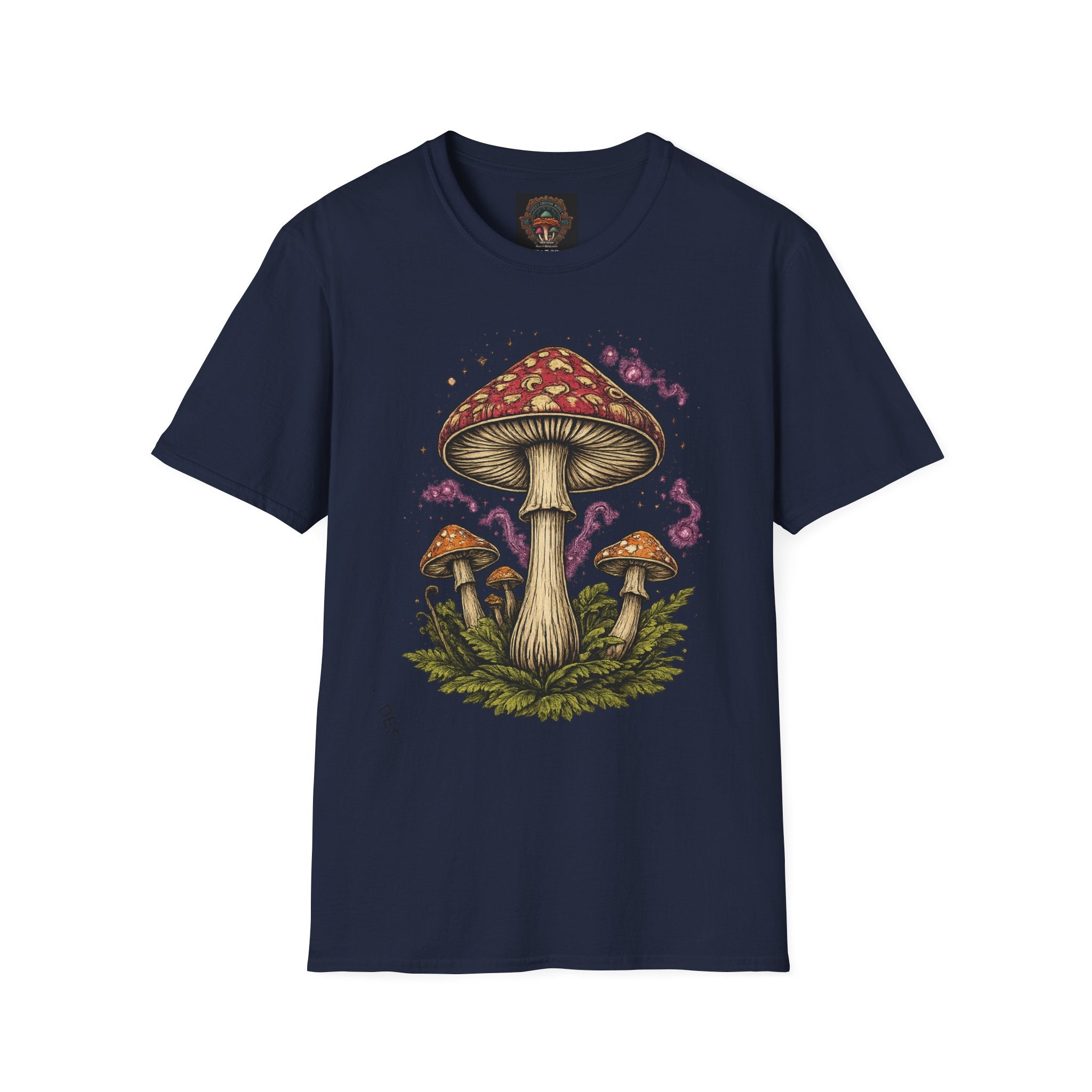 City: Vancouver Mushroom Illustration T-Shirt – Vintage Red Toadstool Graphic
