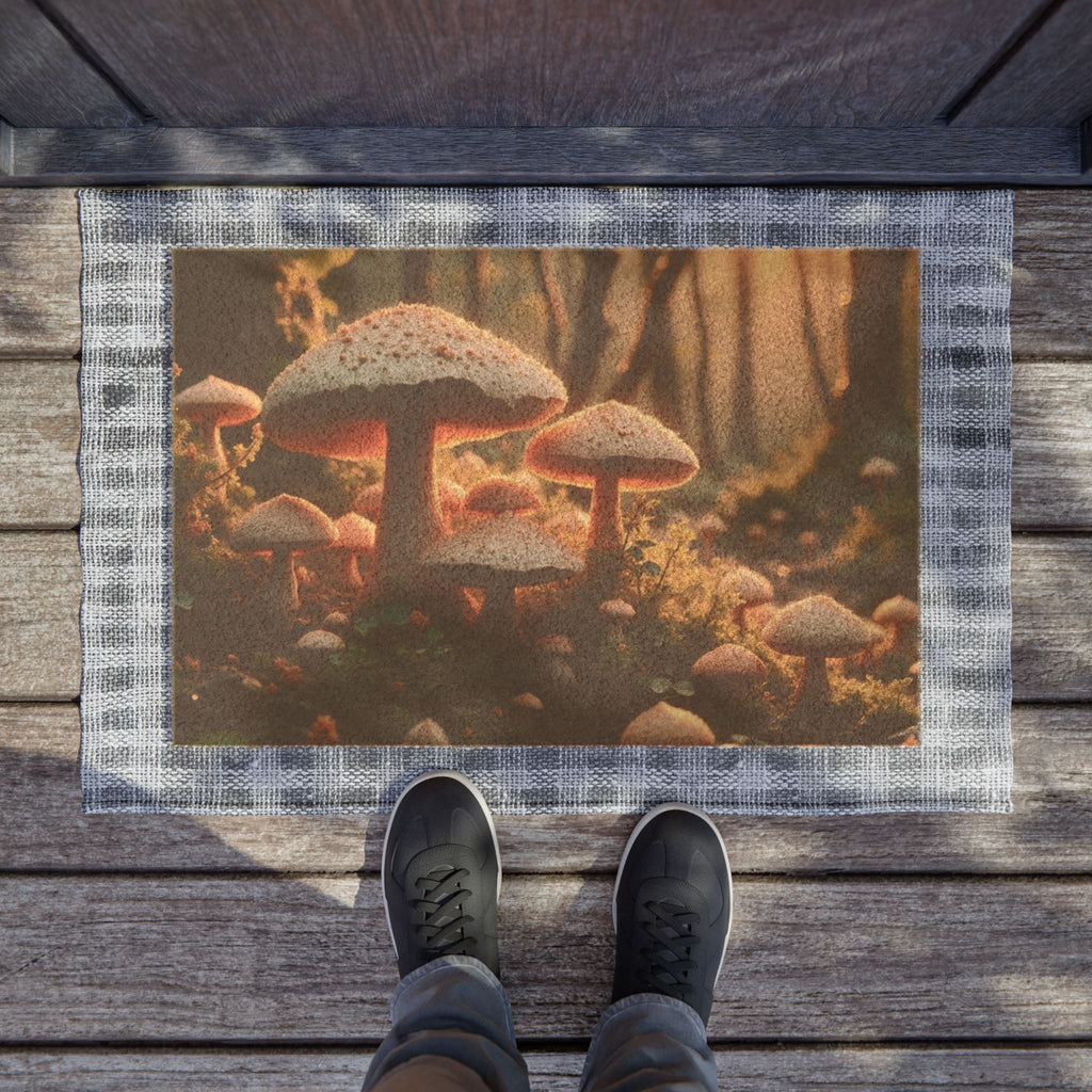 Mushroom Forest Doormat — Cozy Woodland Welcome Mat