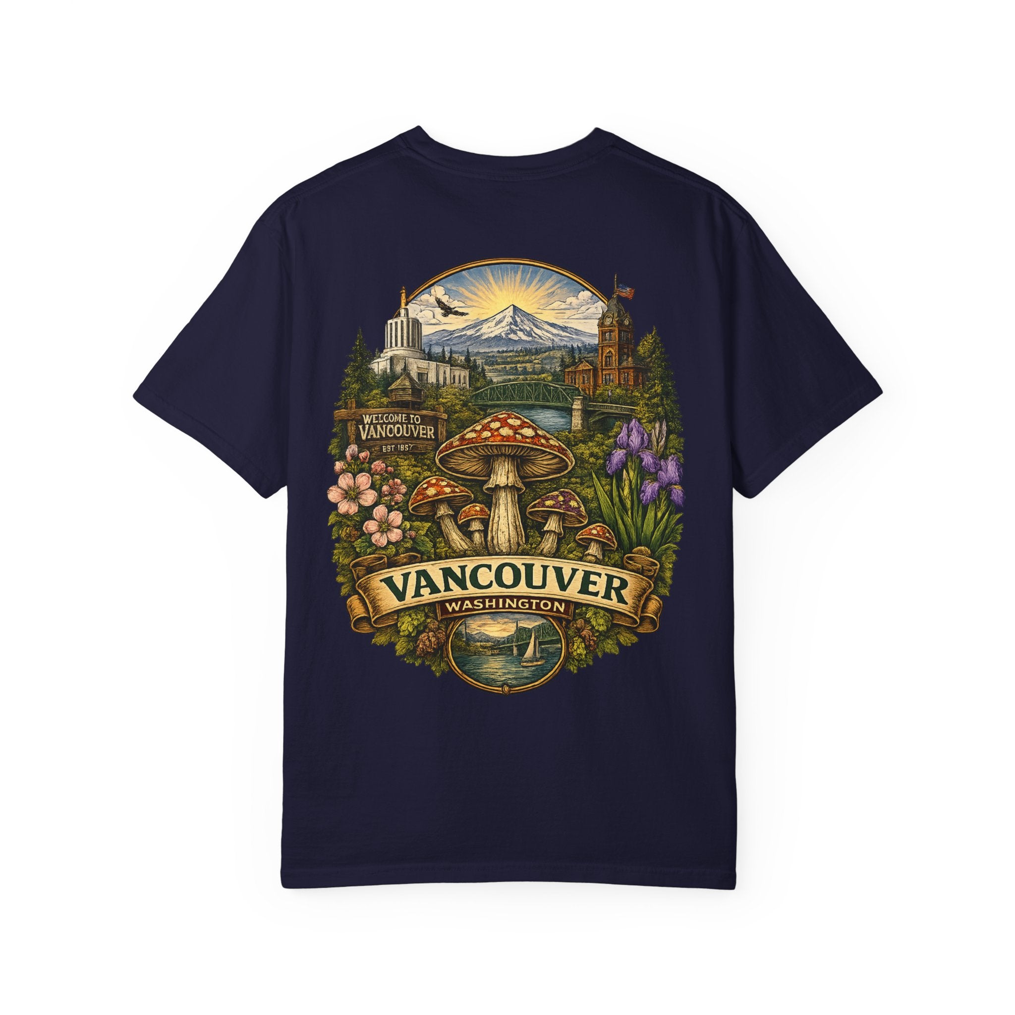 City: Lake Oswego Mushroom T-Shirt — Vintage Nature & Psychedelic Fungi Design