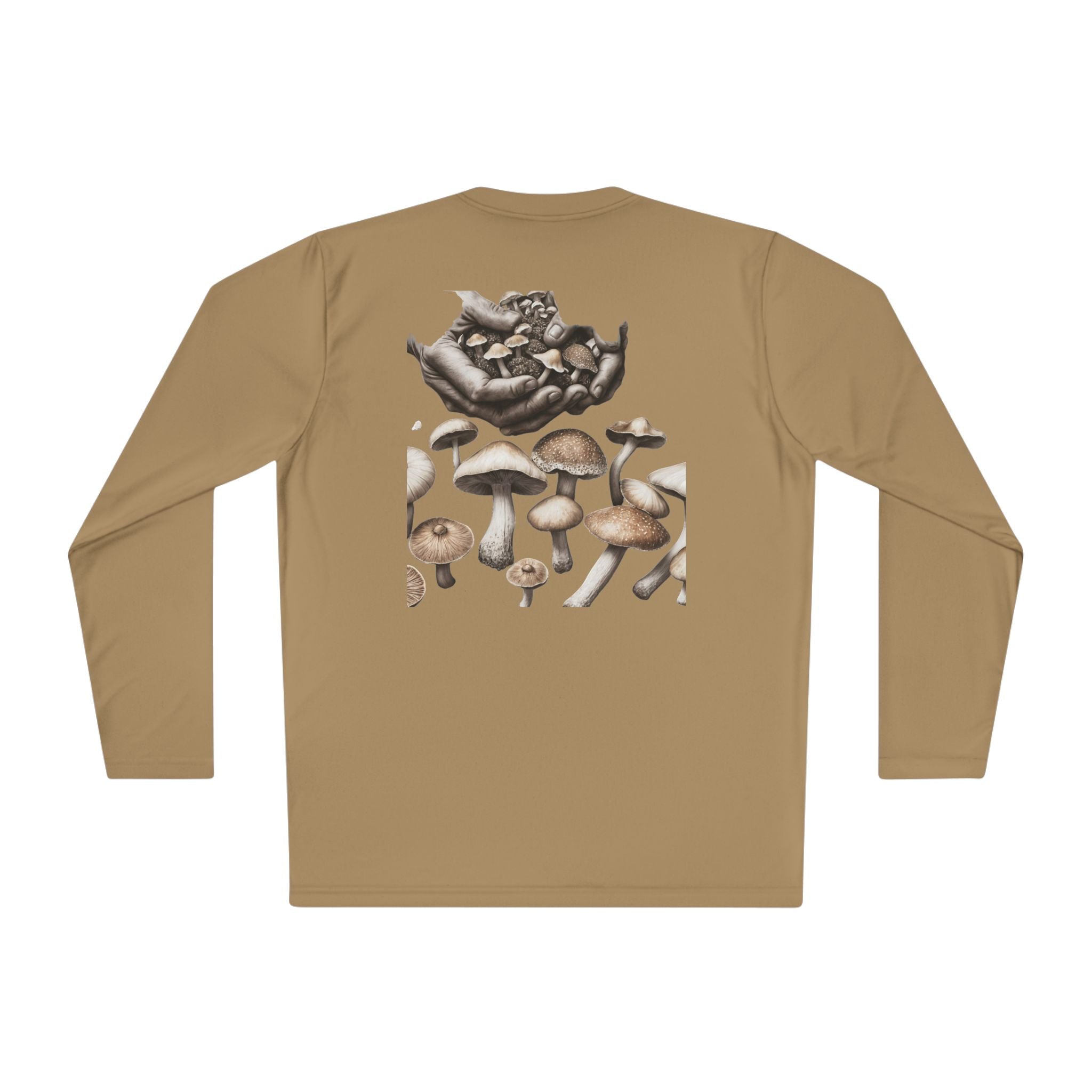 Vancouver Nature Long Sleeve Tee — Scenic Mountains & Mushroom Art