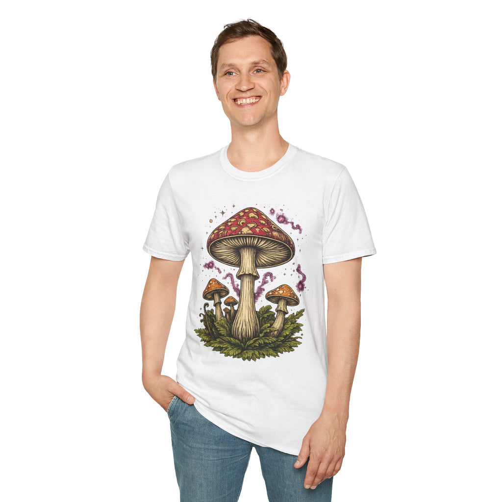 City: Portland Mushroom Magic T-Shirt — Vintage Red Toadstool Illustration
