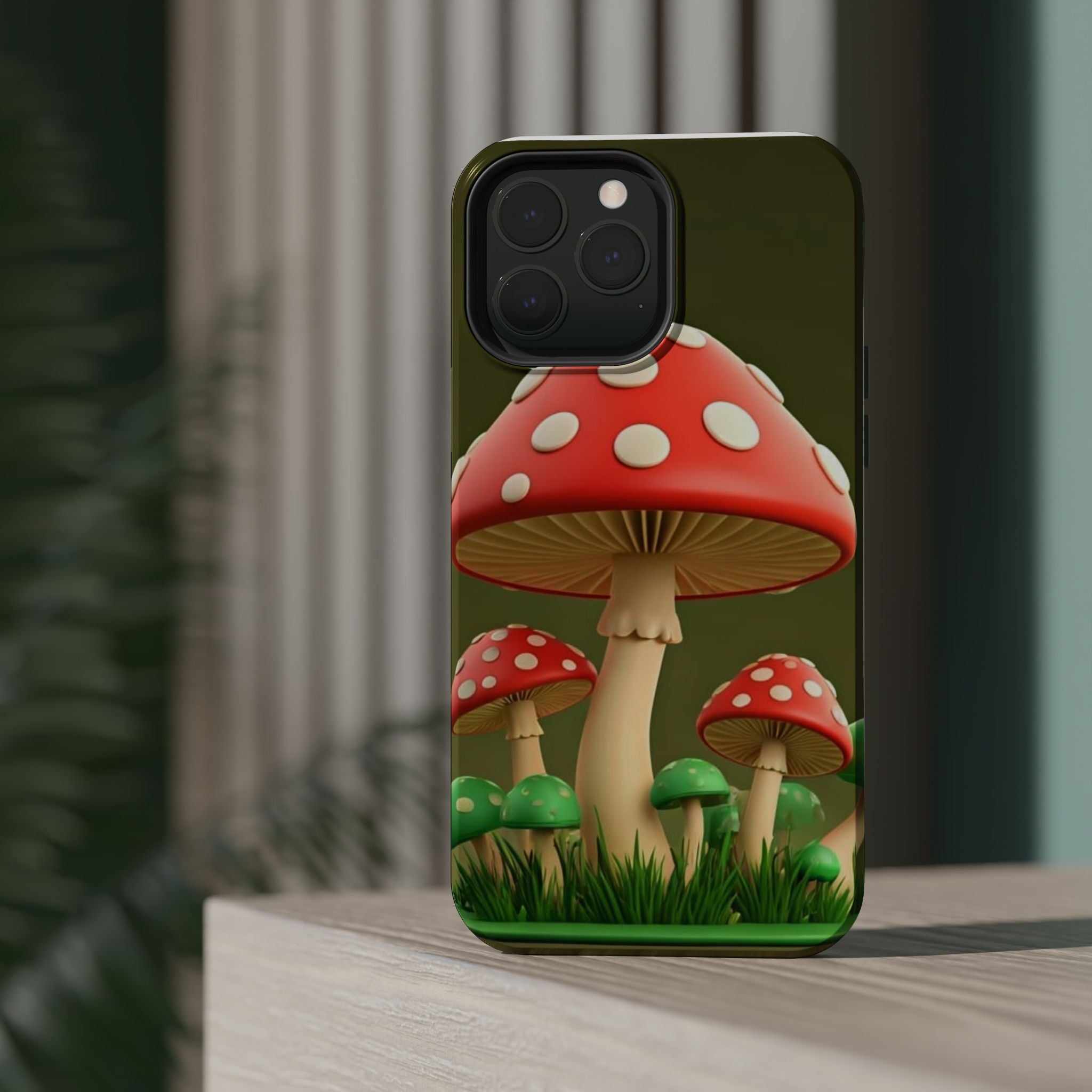 Golden Glow Mushroom Phone Case – Nature Meets Radiance