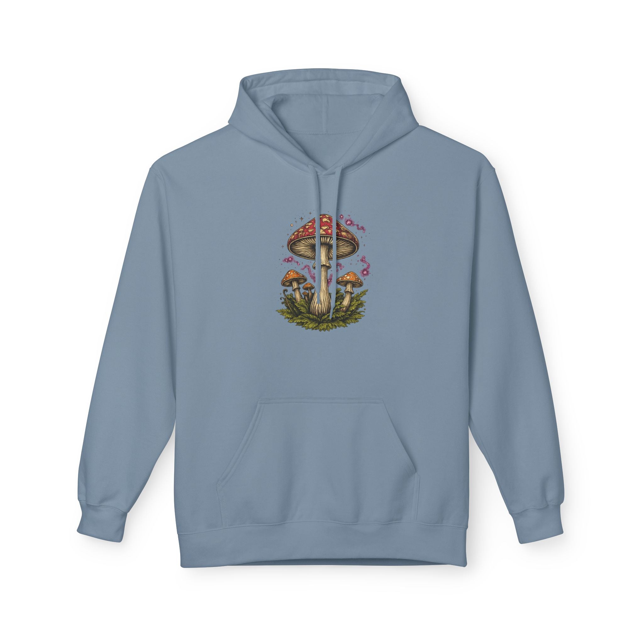 Mushroom Art Hoodie — Botanical Foraging Graphic Pullover