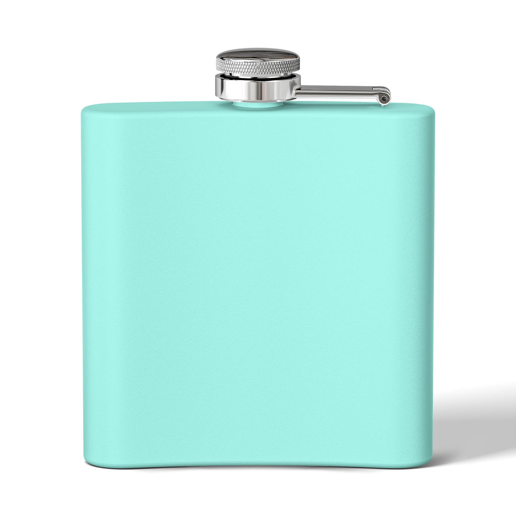 6oz Stainless Steel Flask — Colorful Psychedelic Mushroom Pattern