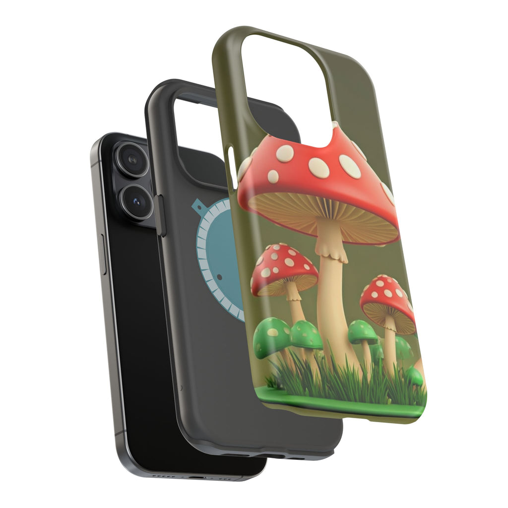 Golden Glow Mushroom Phone Case – Nature Meets Radiance