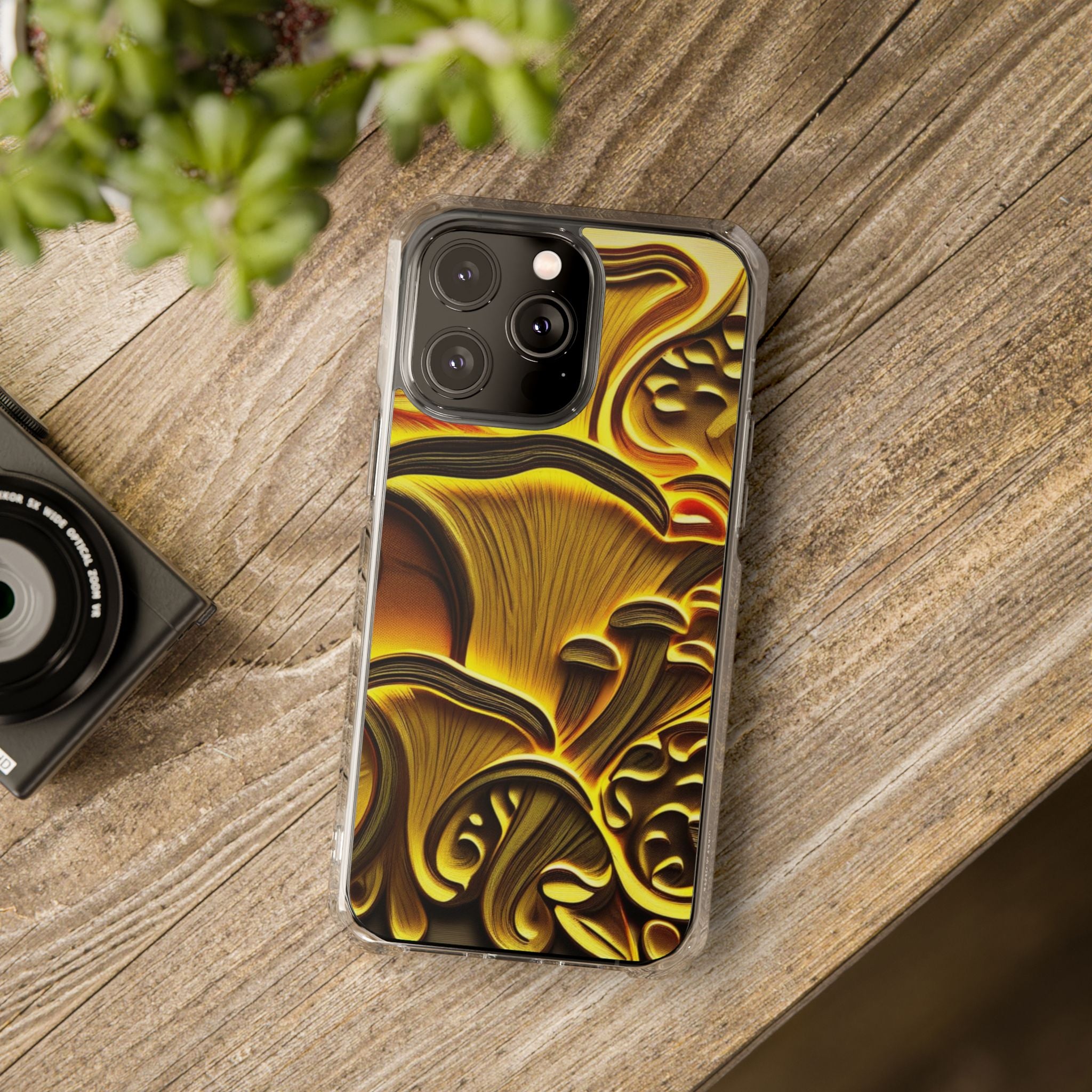 Golden Fungi Phone Case – Forest Glow Edition