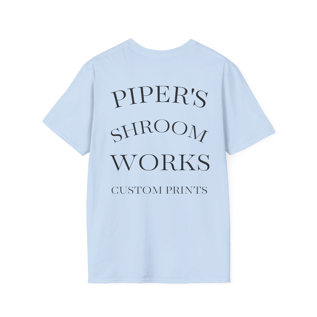 Piper's Shroom Works T-Shirt — Rainbow Drip Mushroom Graphic Tee