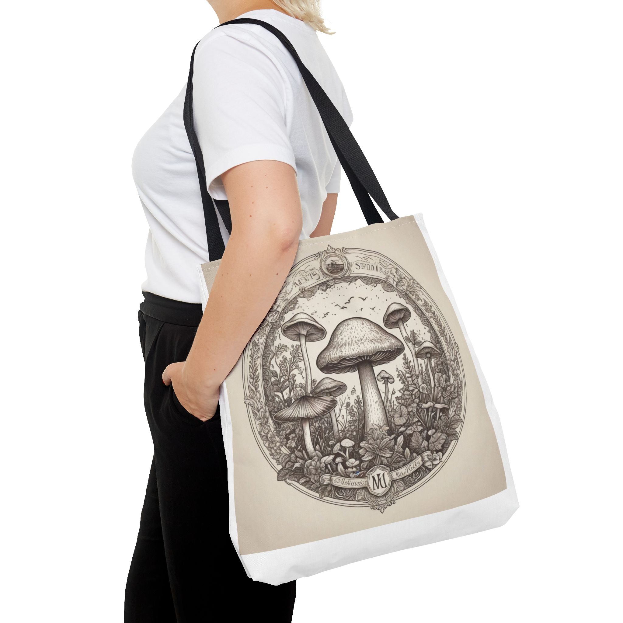 Mystic Shroom Circle Tote Bag – Where Art Nouveau Meets Nature