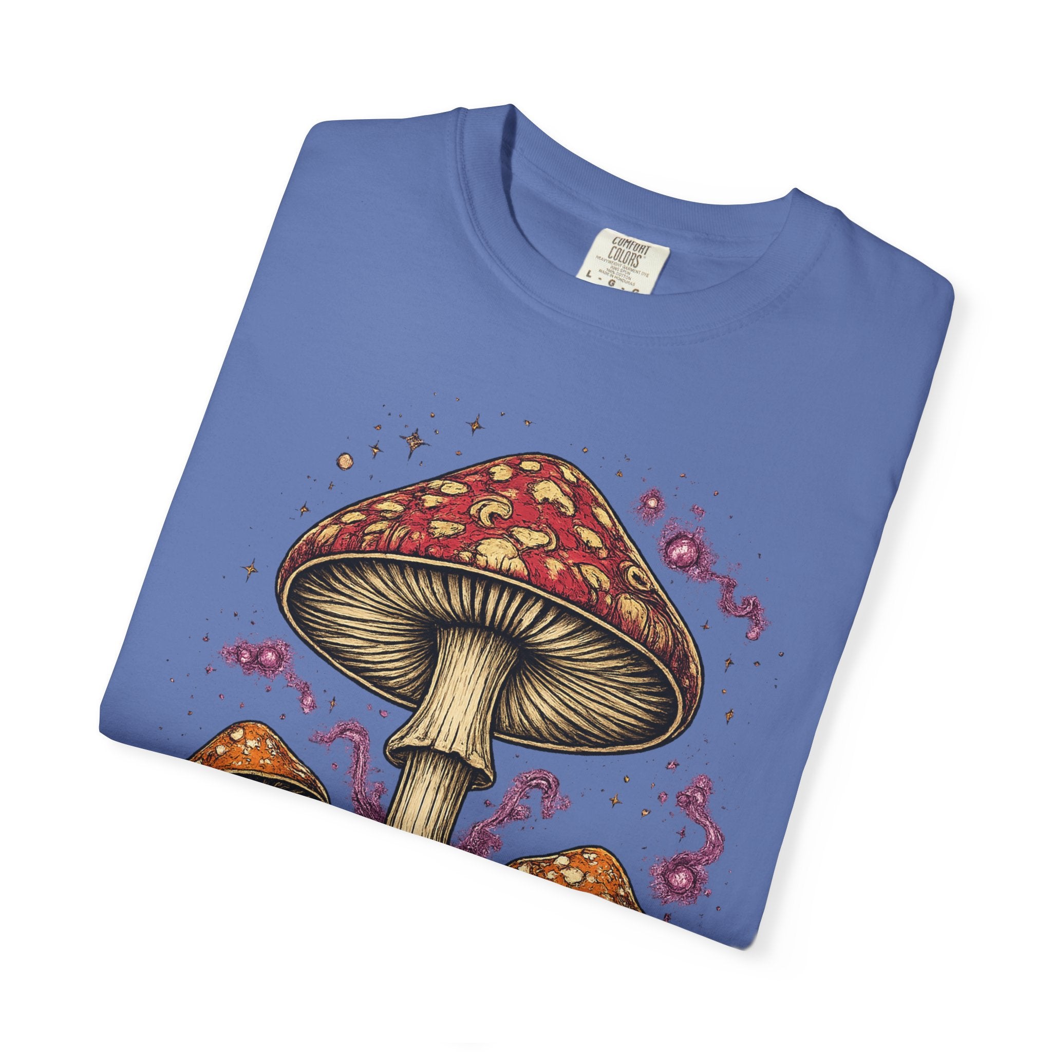 City: Portland Mushroom Graphic T-Shirt — Vintage Forest Amanita Design