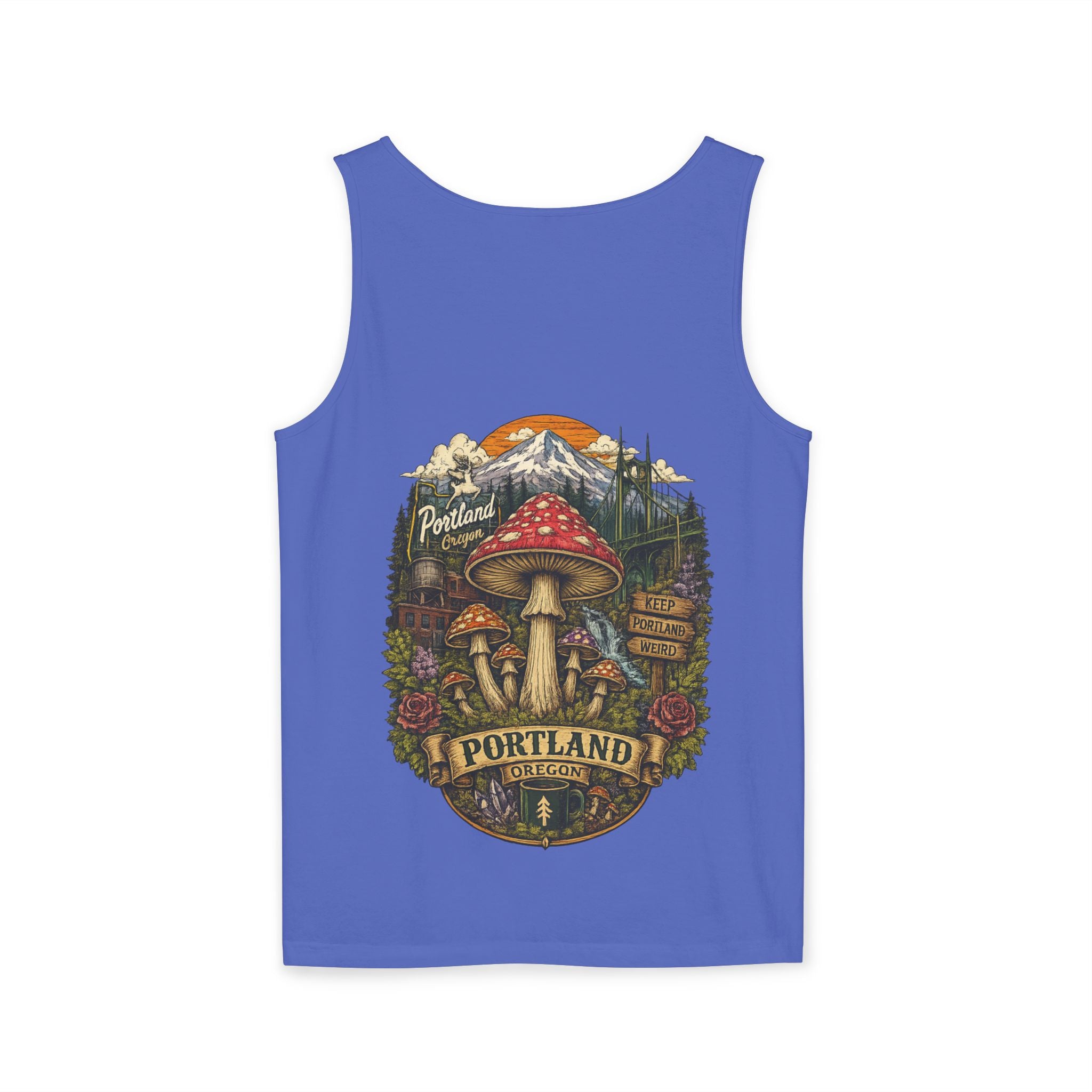 Mushroom Graphic Tank Top — Colorful Psychedelic Fungi Design