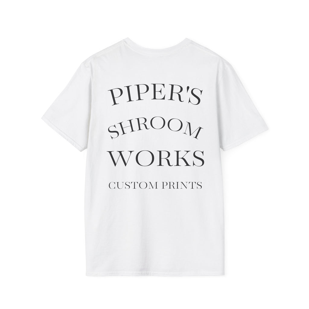 Piper's Shroom Works T-Shirt — Rainbow Drip Mushroom Graphic Tee
