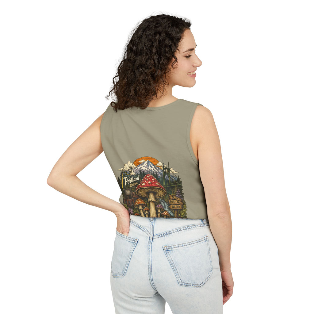 City: Portland Mushroom Tank Top — Psychedelic Forest Graphic Tank
