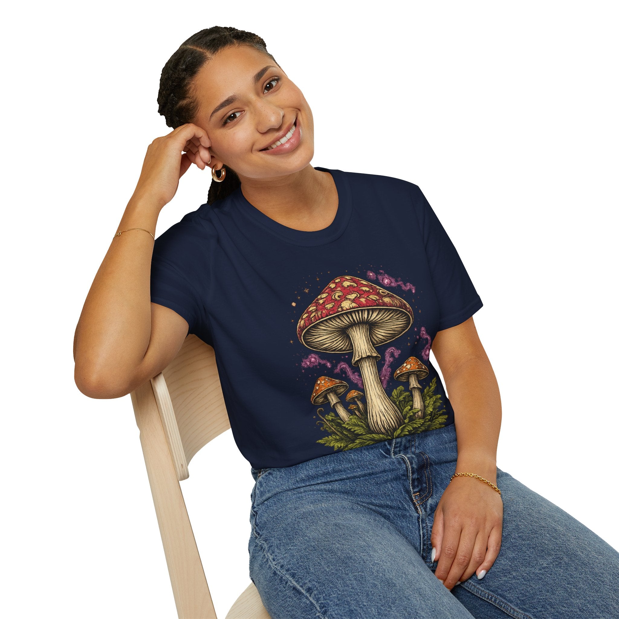 City: Gresham Psychedelic Mushroom Graphic T-Shirt — Red Amanita Illustration