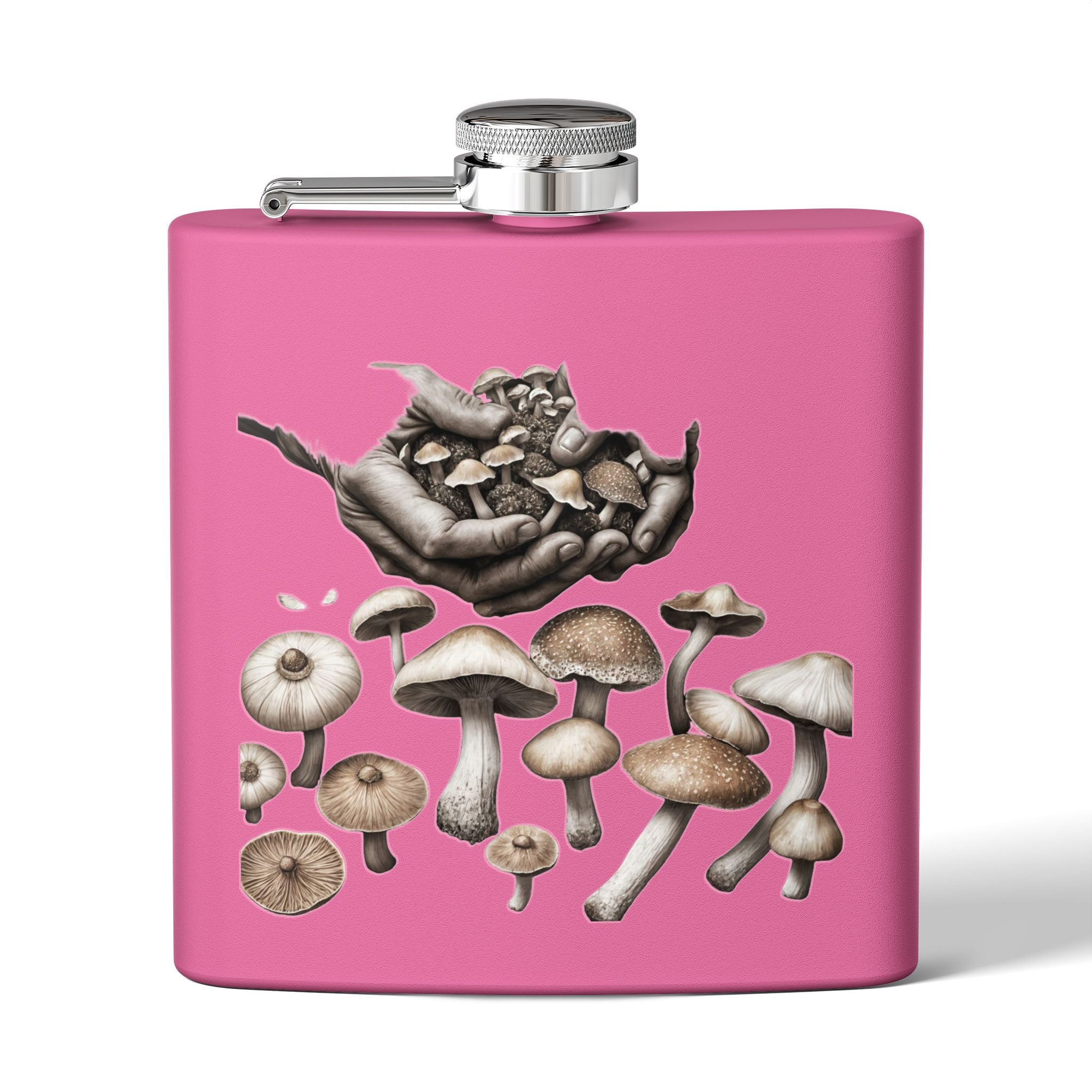Hands of the Harvest Flask – Hold the Magic of Nature Stainless Steel Flask, 6oz