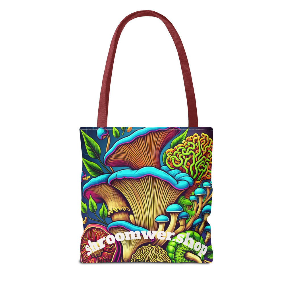 Bag: Mushroom Art Tote Bag – Psychedelic Fungi All-Over Print Eco Tote