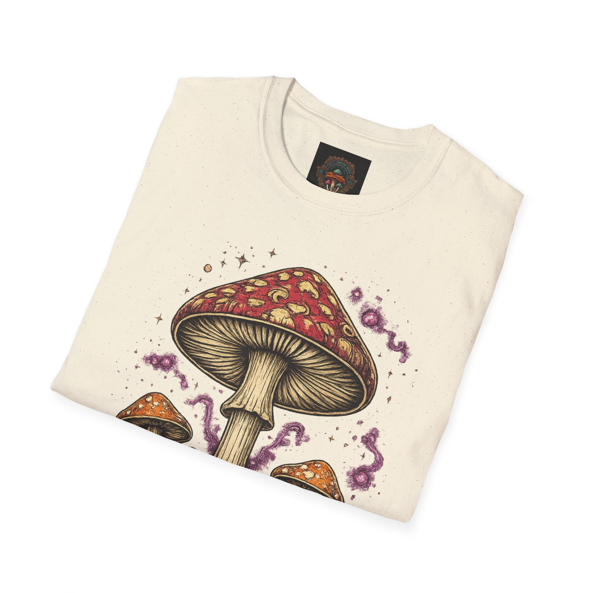 City: Portland Mushroom Magic T-Shirt — Vintage Red Toadstool Illustration