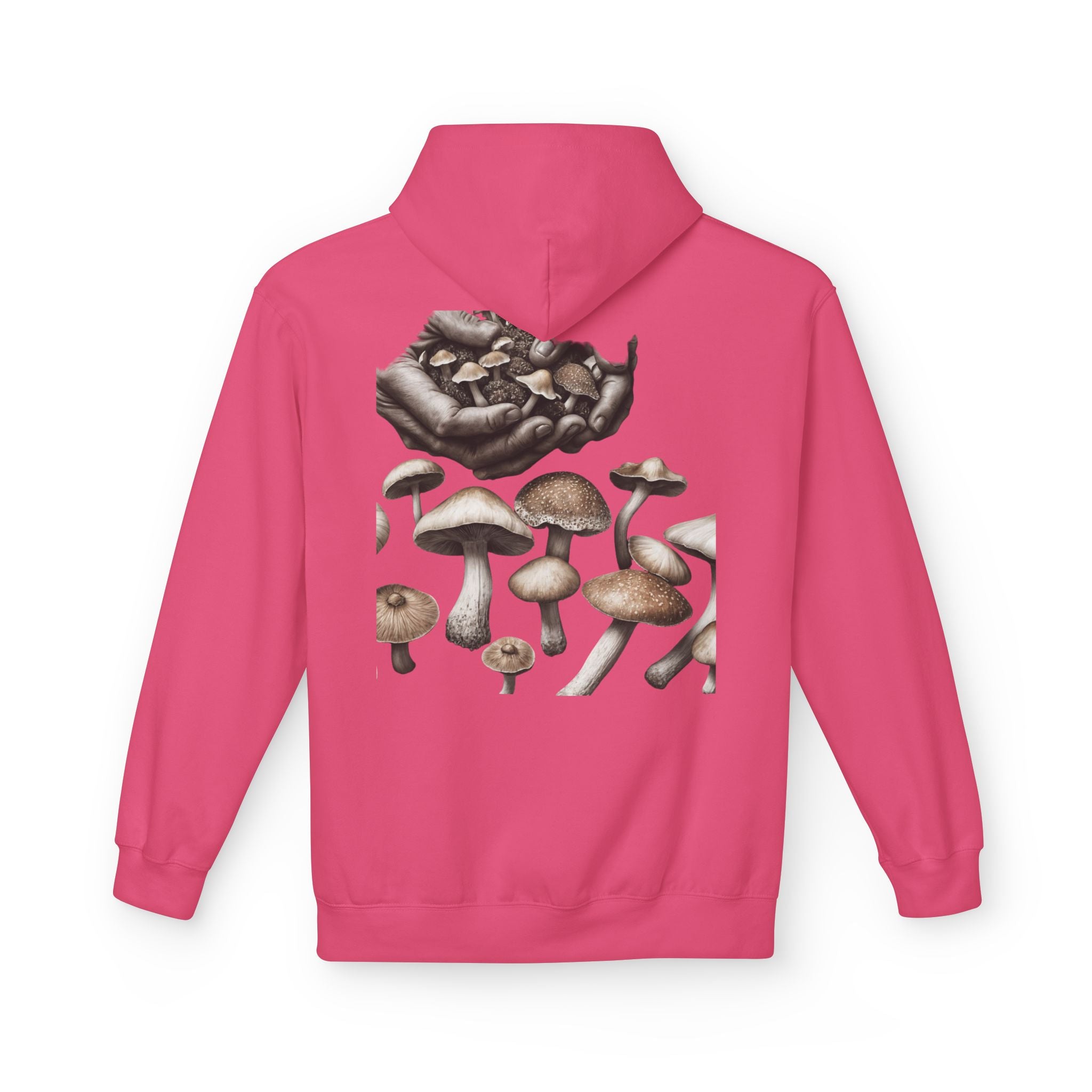 Mushroom Art Hoodie — Botanical Foraging Graphic Pullover