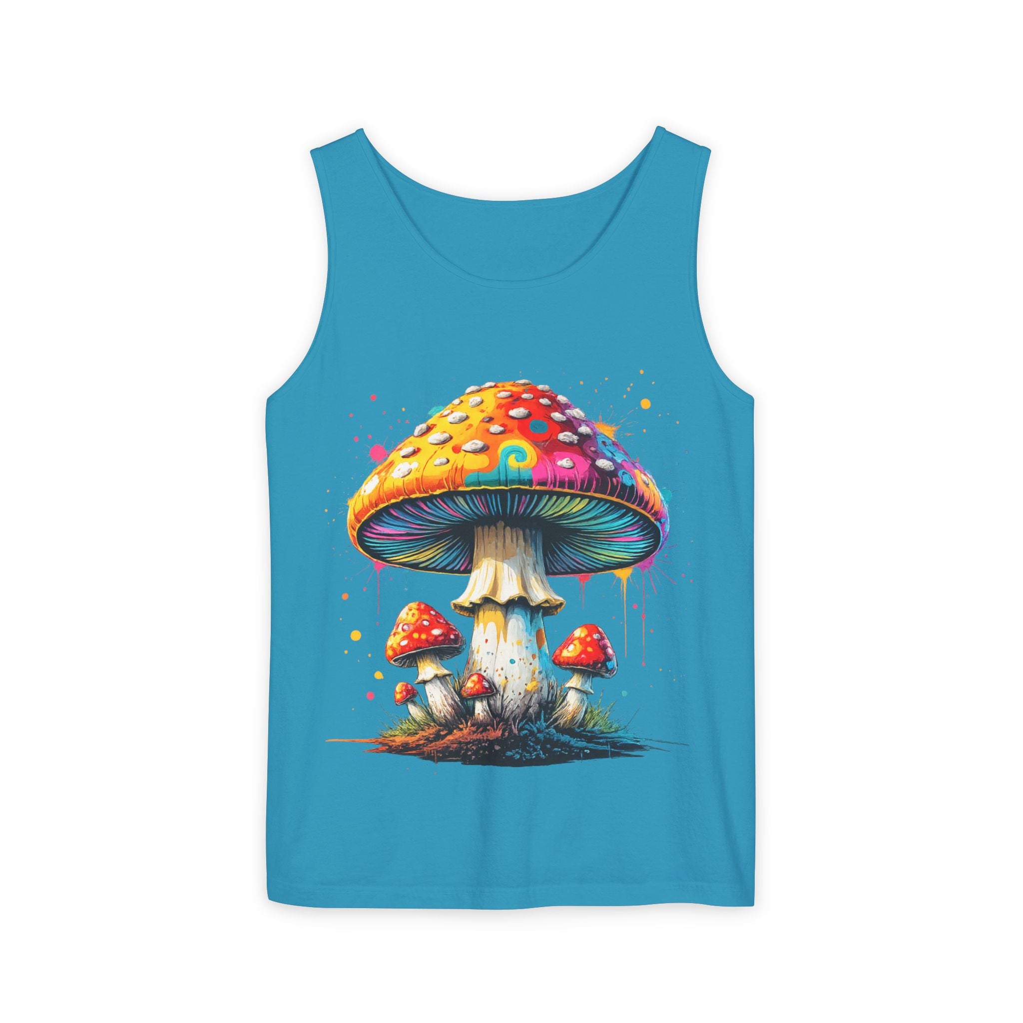 City: Portland Mushroom Tank Top — Psychedelic Forest Graphic Tank