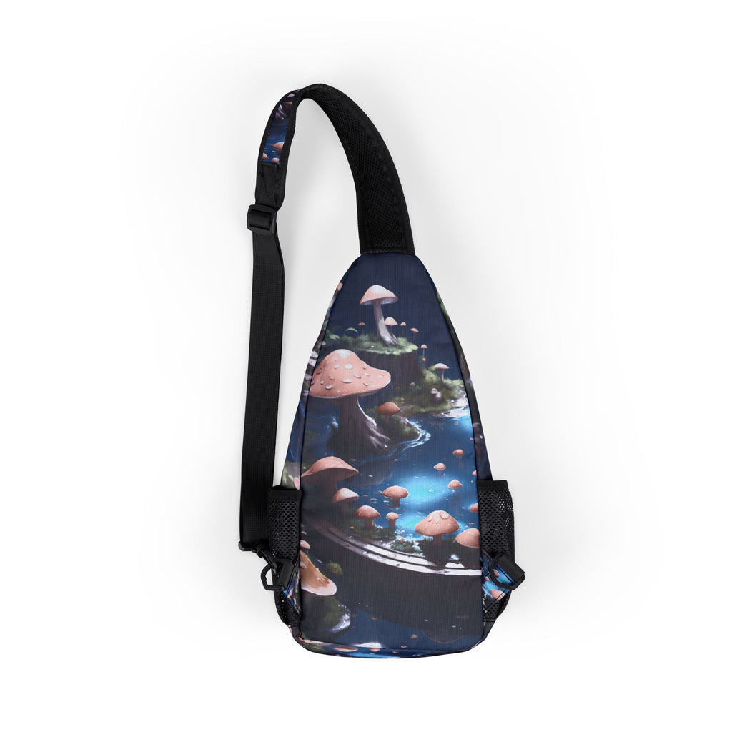 Mushroom Night Chest Sling Bag Your Adventure Awaits