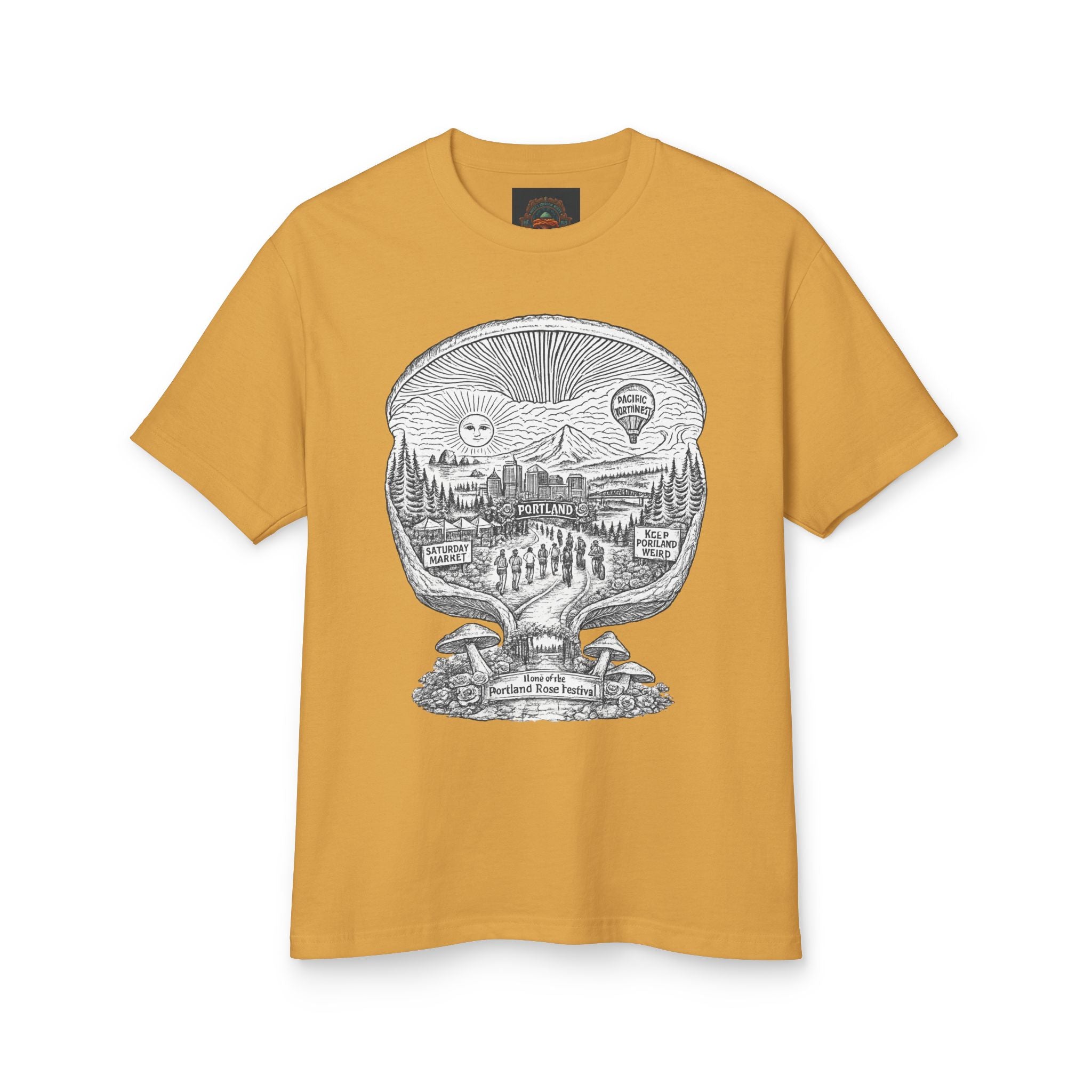 Portland Mushrooms Graphic Tee — Vintage Outdoor Nature T-Shirt