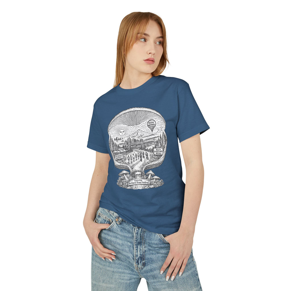 Portland Mushrooms Graphic Tee — Vintage Outdoor Nature T-Shirt