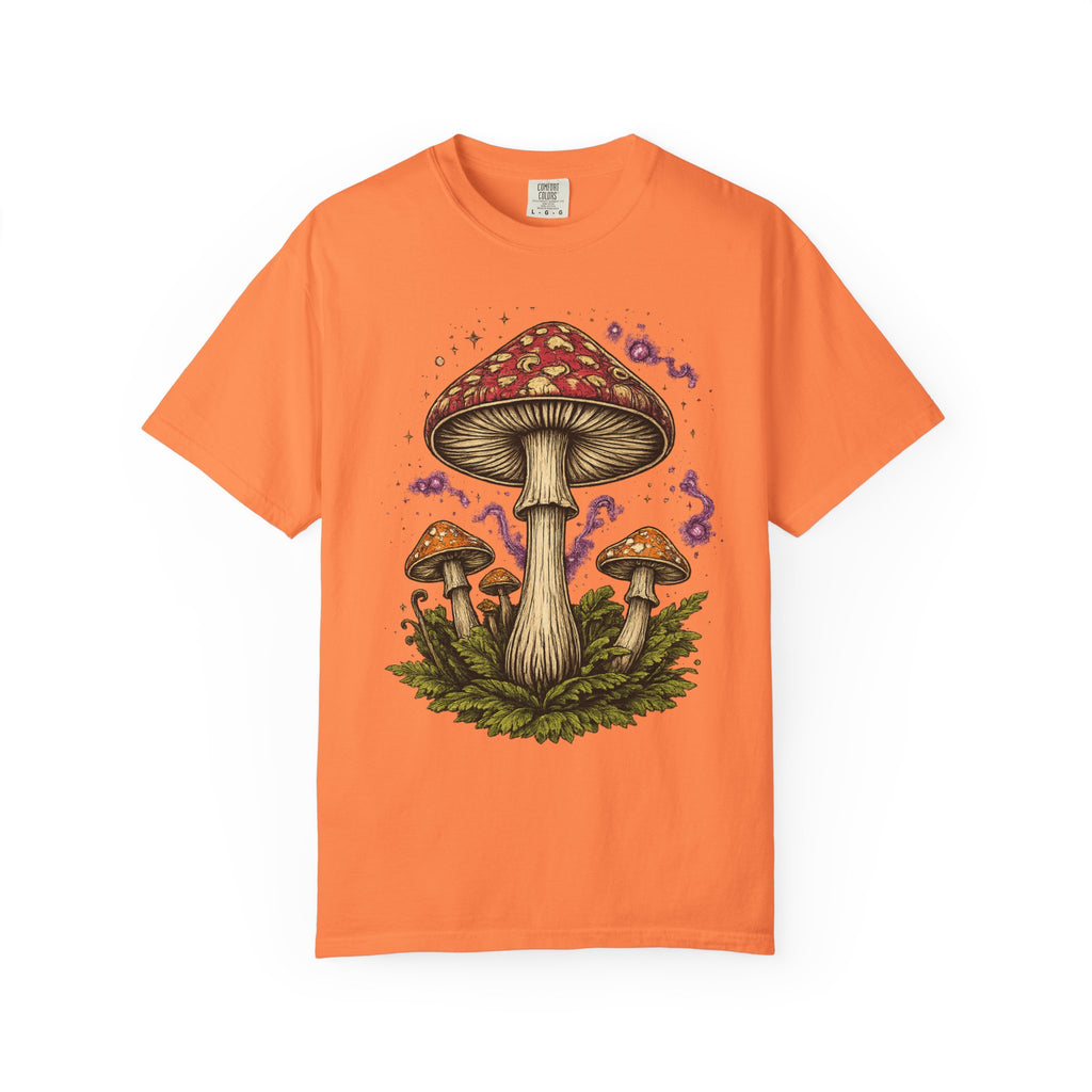 City: Portland Mushroom Graphic T-Shirt — Vintage Forest Amanita Design